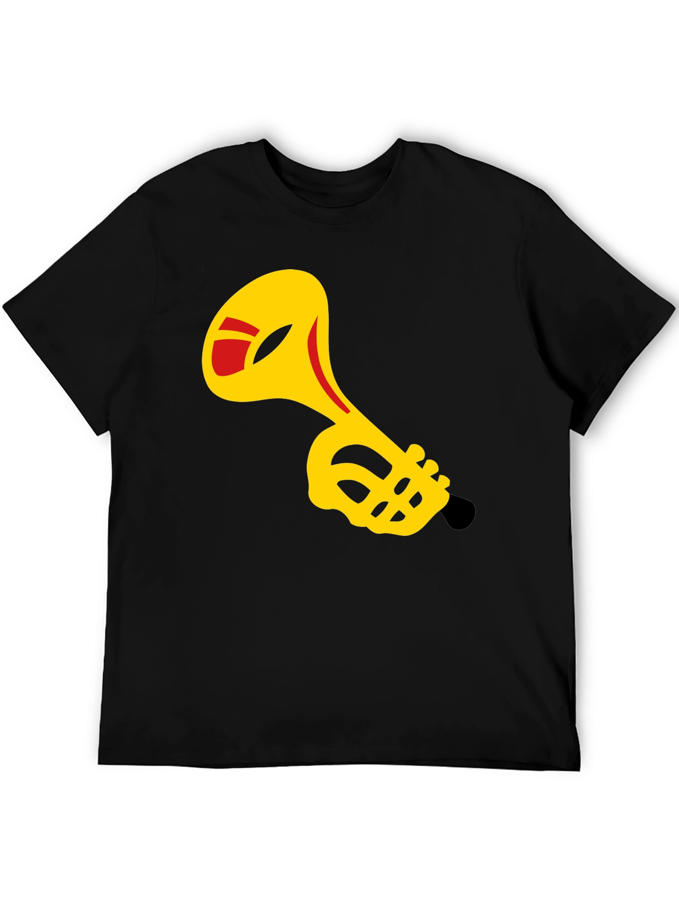 Black Trumpet Graphic Black T-Shirt - Music Lover Tee view 5