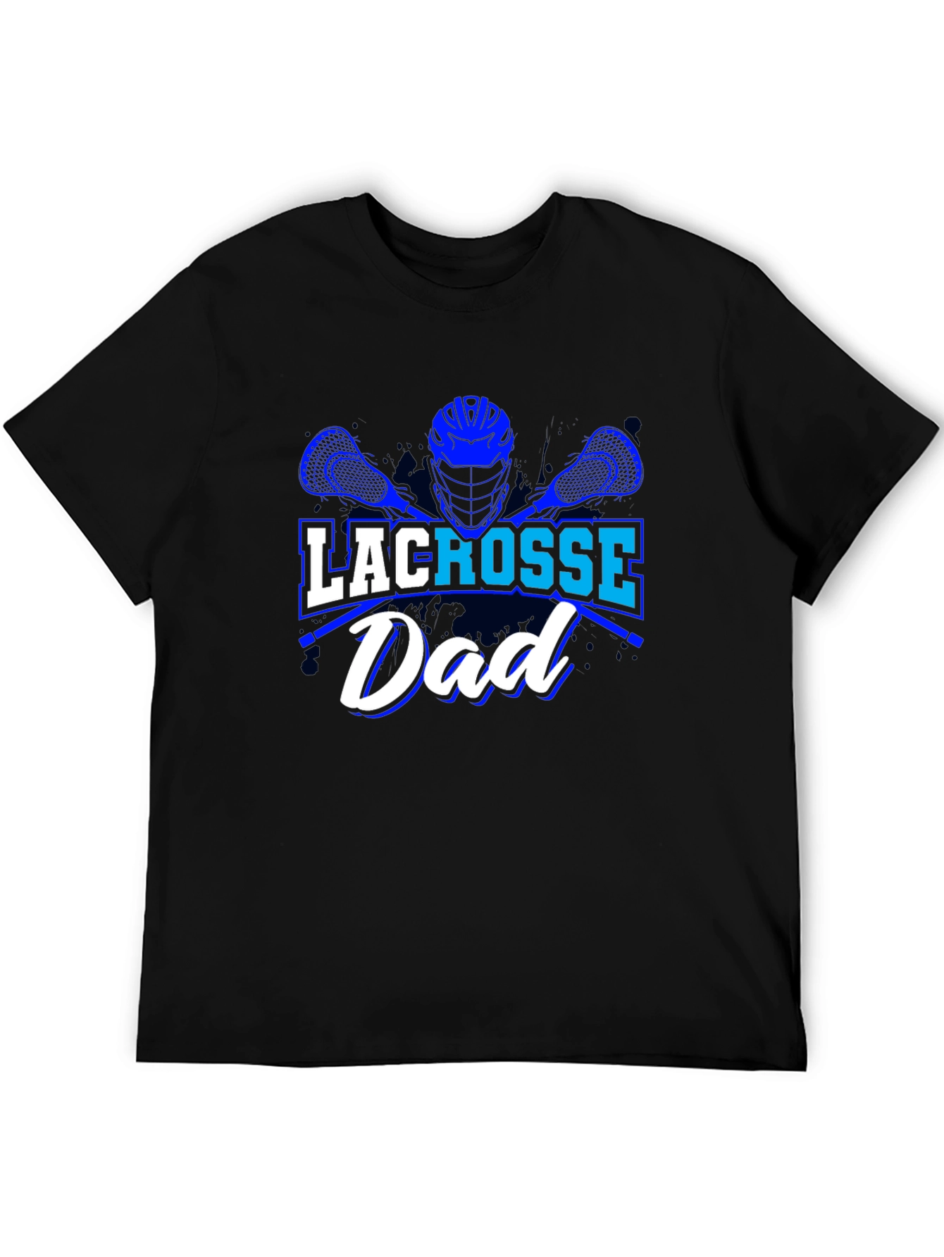 Black Lacrosse Dad T-Shirt view 5