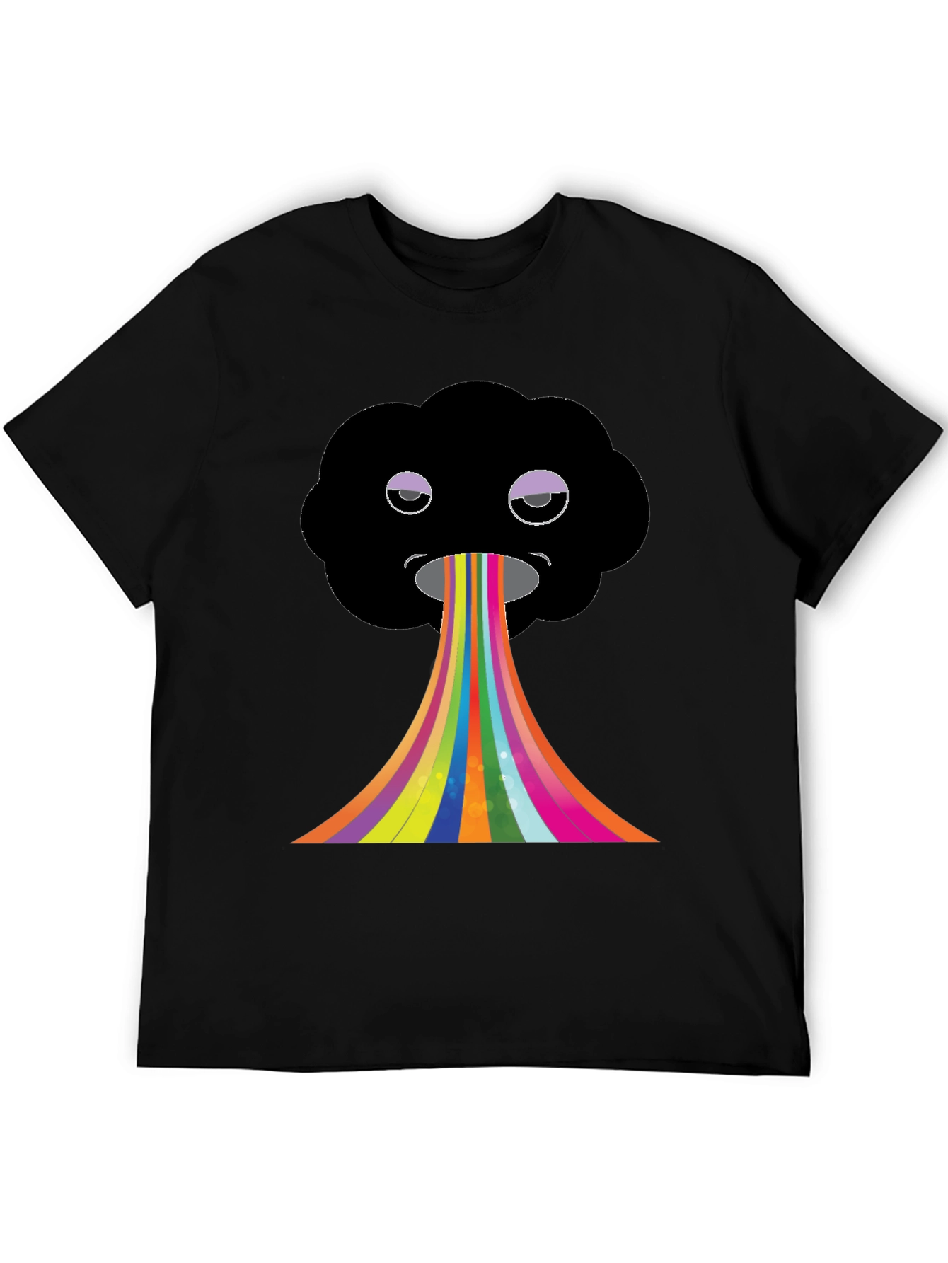 Black Rainbow Cloud Graphic Tee view 5