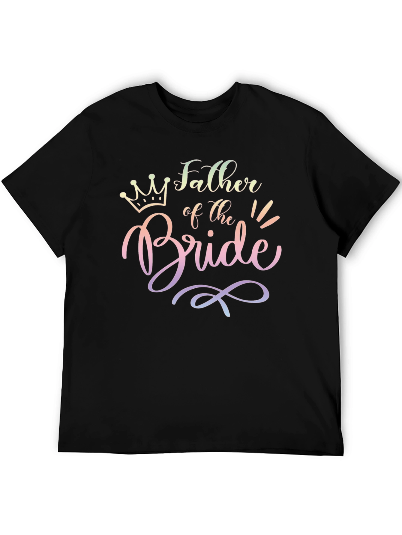Father of the Bride Black Tee - 5