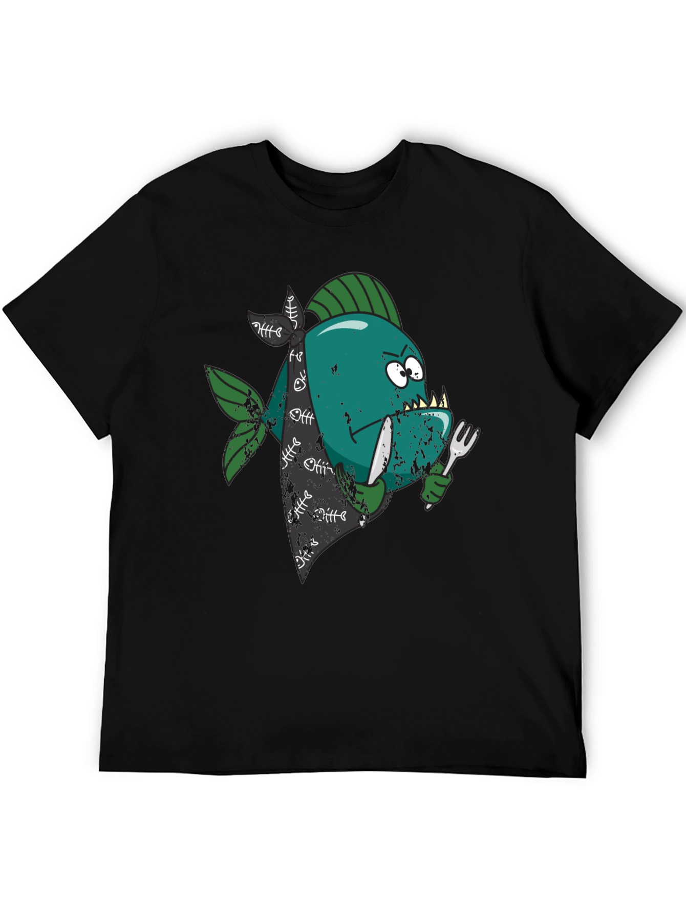 Black Piranha Black T-Shirt view 5
