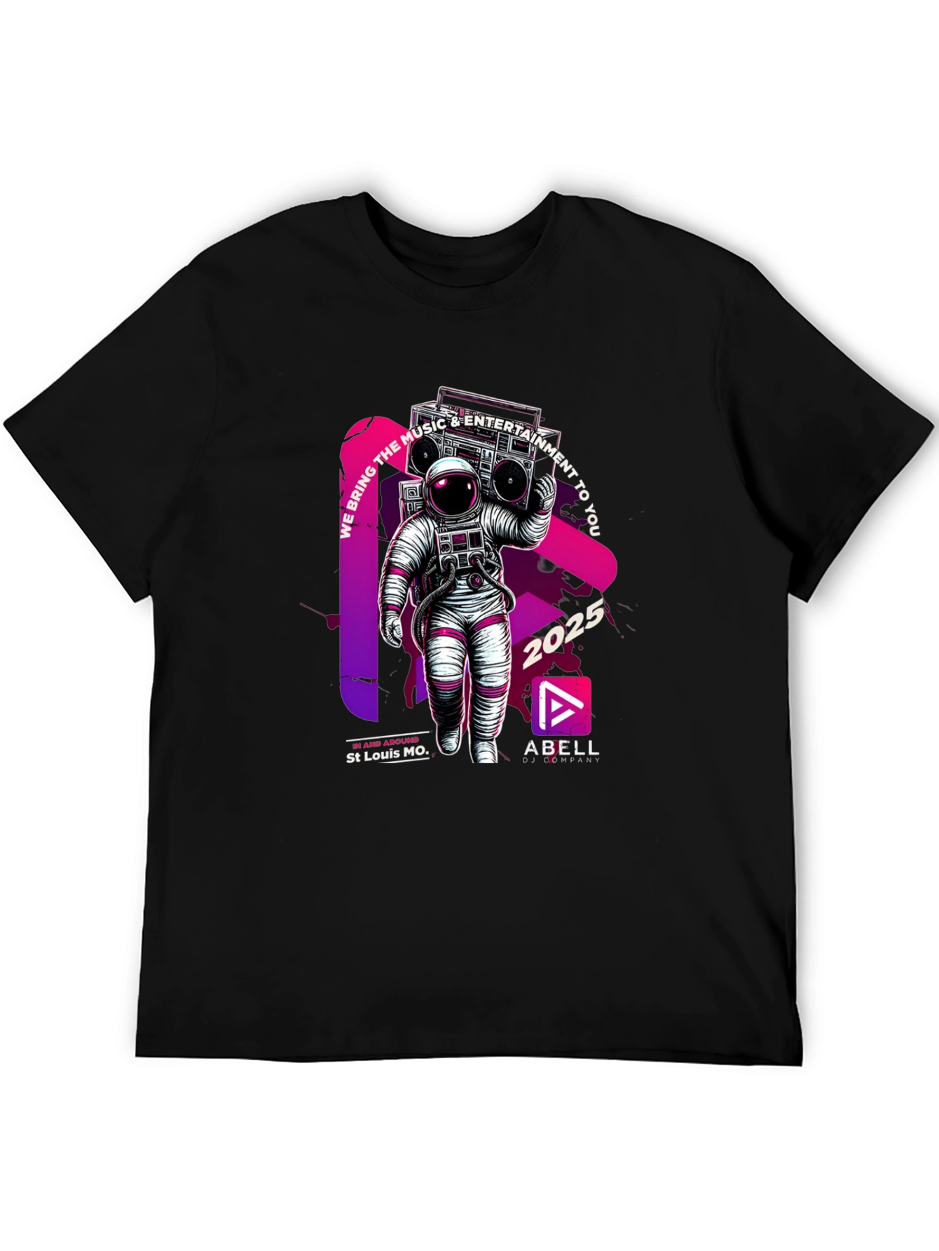 Black Astronaut Music T-Shirt - We Bring the Music view 5