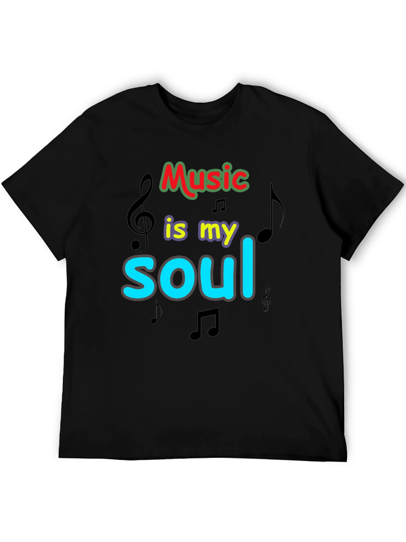 Black Music is My Soul Graphic T-Shirt view 5