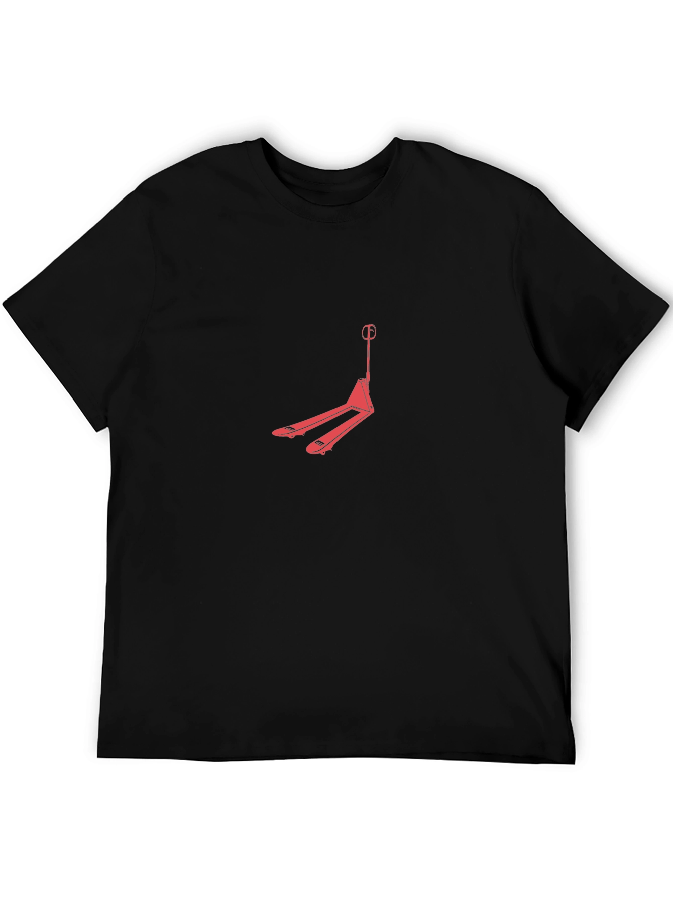 Black Red Pallet Jack Graphic Tee - Black Cotton Comfort view 5