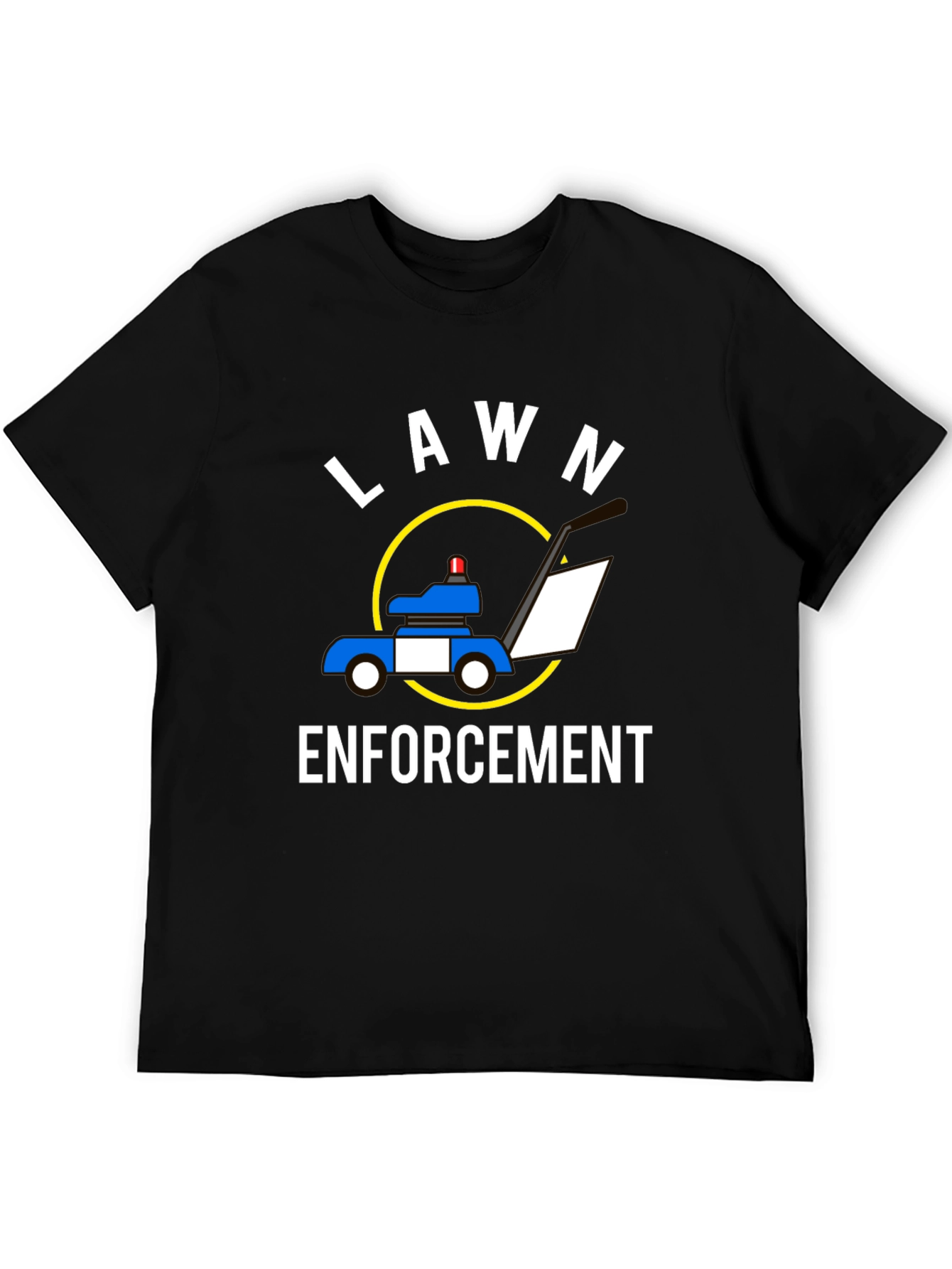 Black Lawn Enforcement T-Shirt - Funny Yard Work Tee view 5