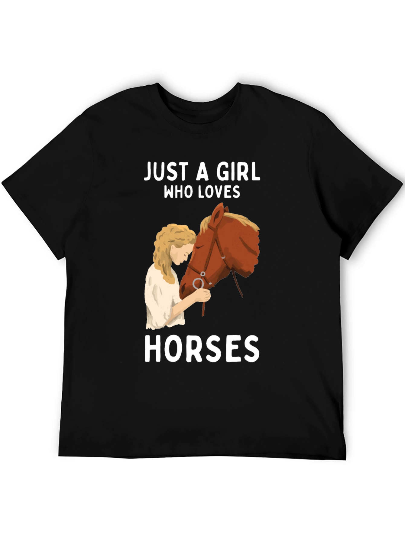 Black Girl Who Loves Horses T-Shirt view 5