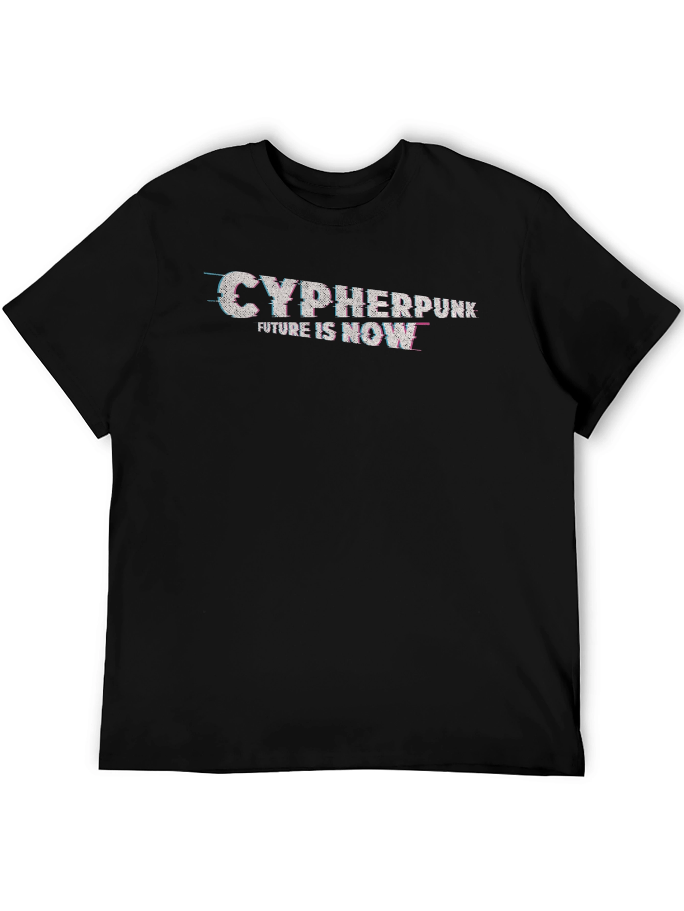 Black Cyberpunk Future is Now Graphic T-Shirt view 5