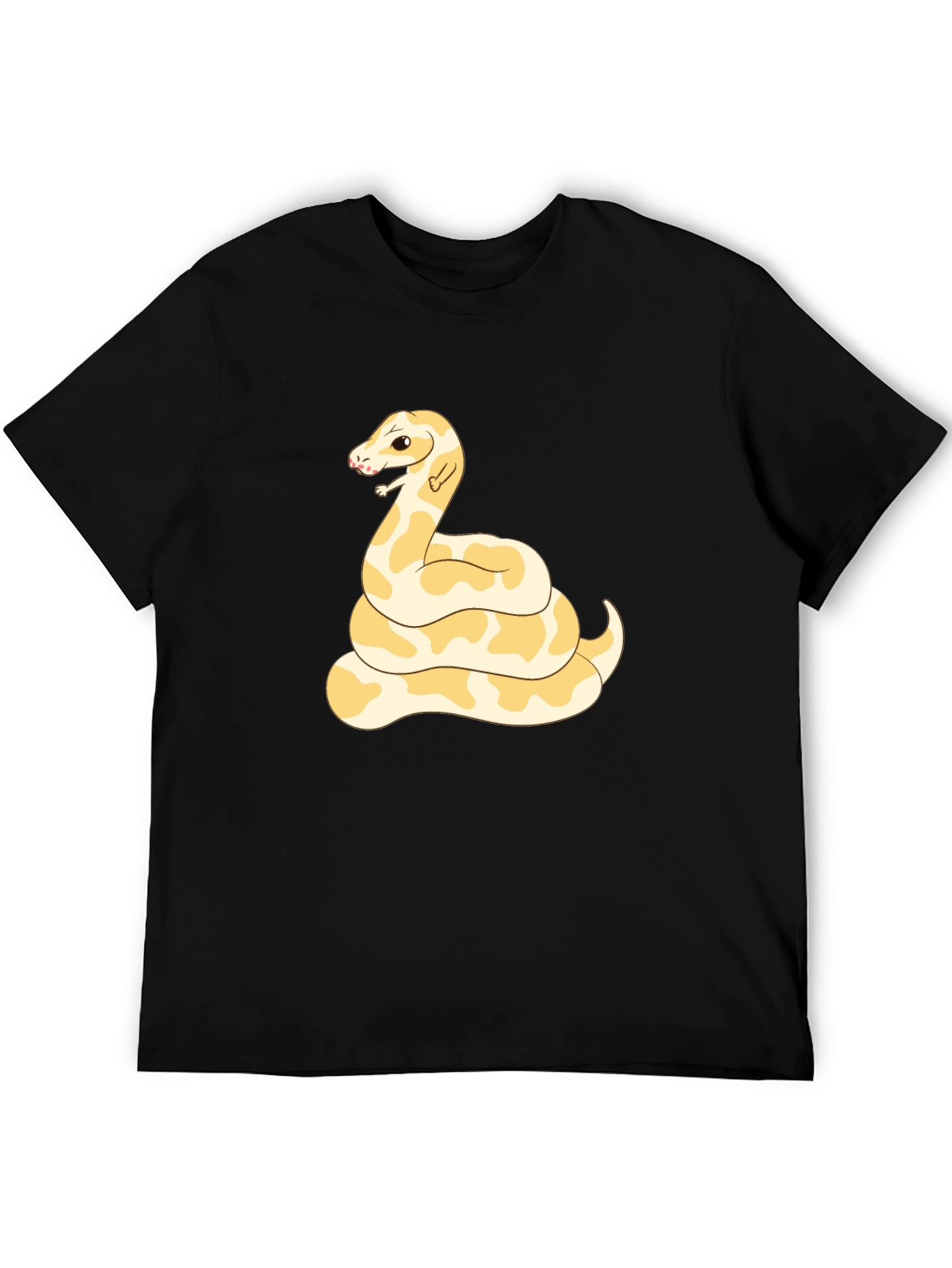 Black Snake Graphic Tee - Black Cotton T-Shirt view 5