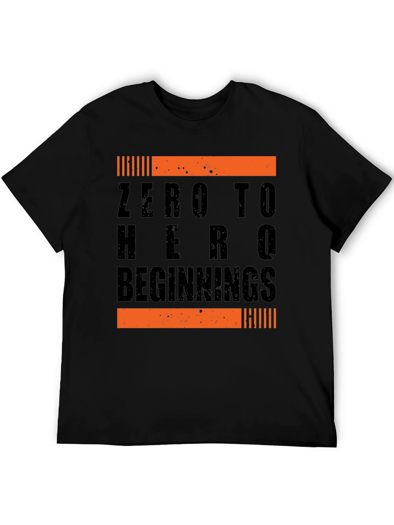 Black Zero to Hero Beginnings Black Graphic Tee view 5