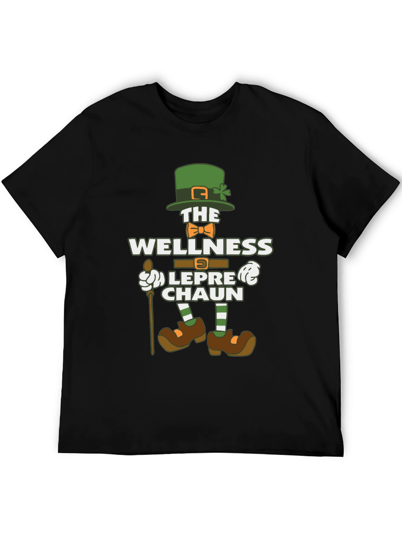 Black Wellness Leprechaun Graphic Tee - St. Patrick's Day Shirt view 5
