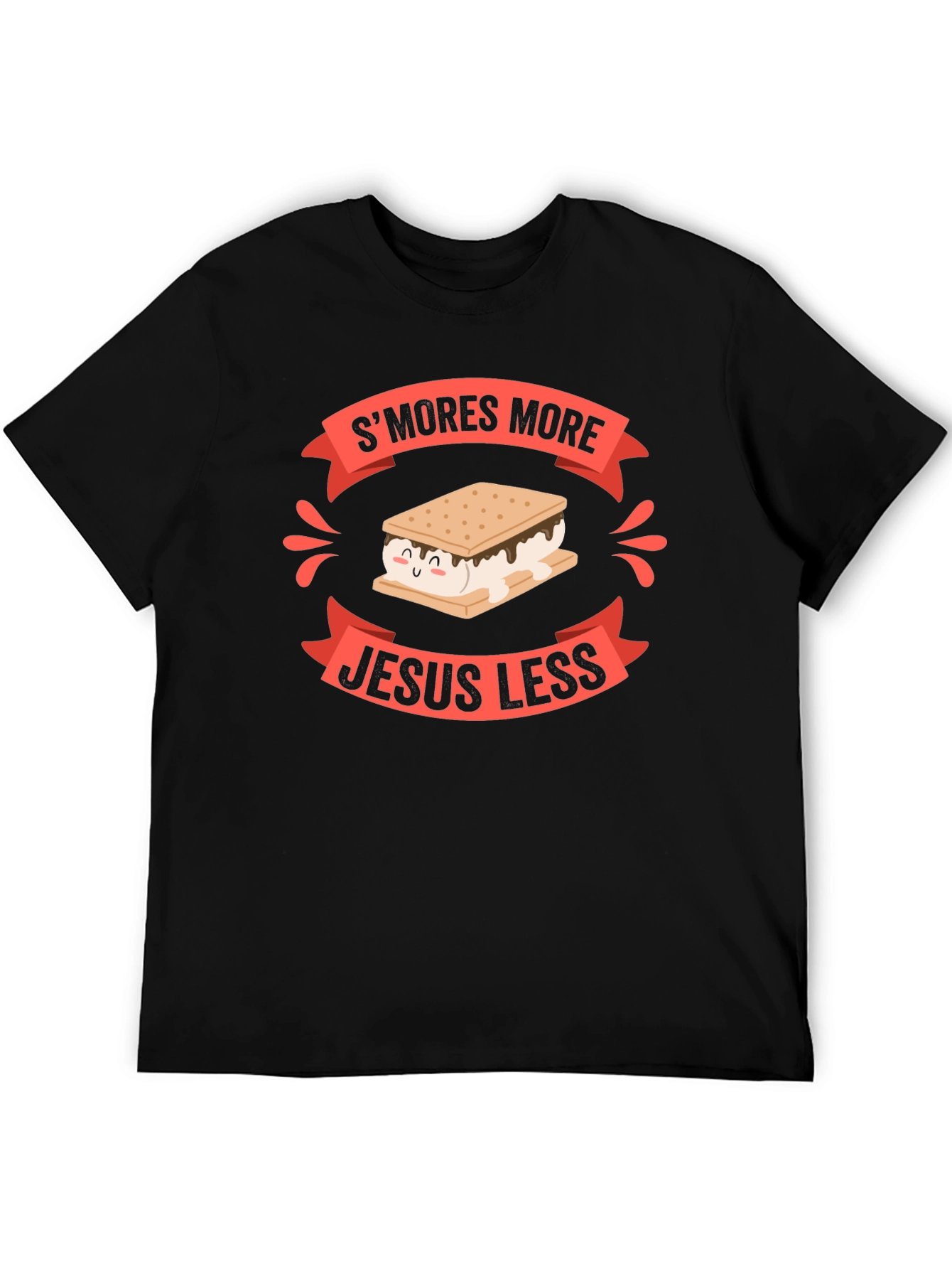 Black S'mores More Jesus Less Graphic T-Shirt view 5