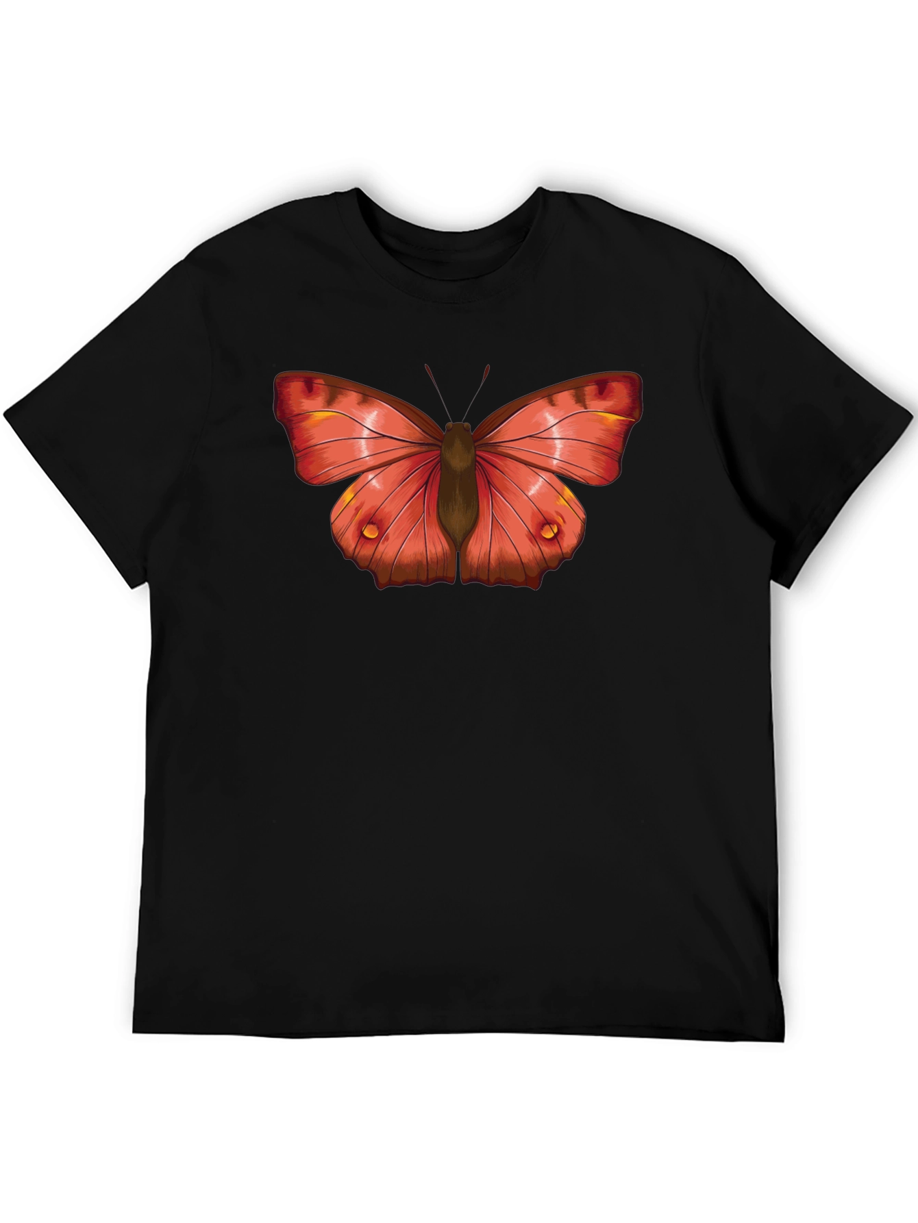 Black Butterfly Graphic Black T-Shirt view 5