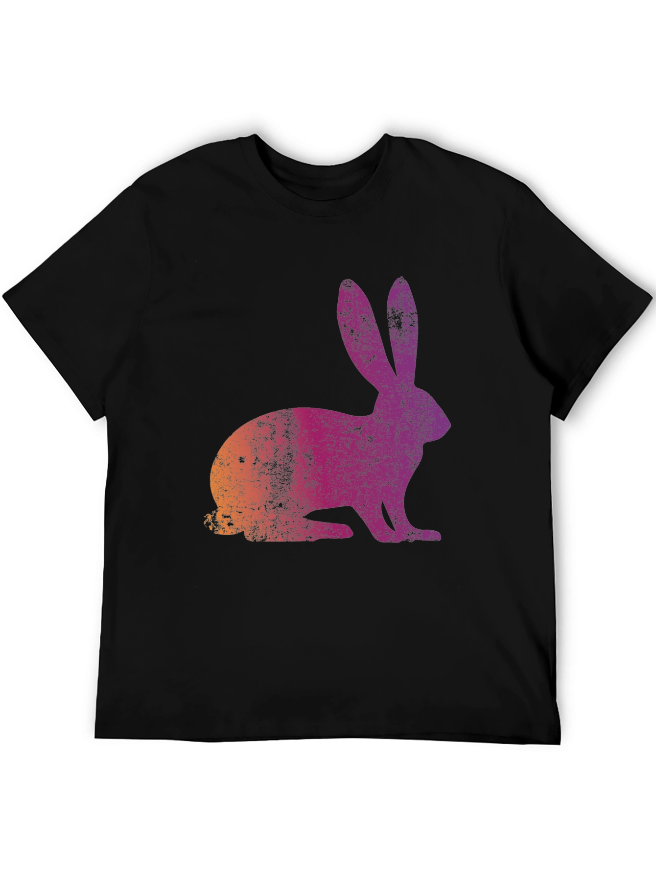 Black Retro Rabbit Graphic Tee view 5