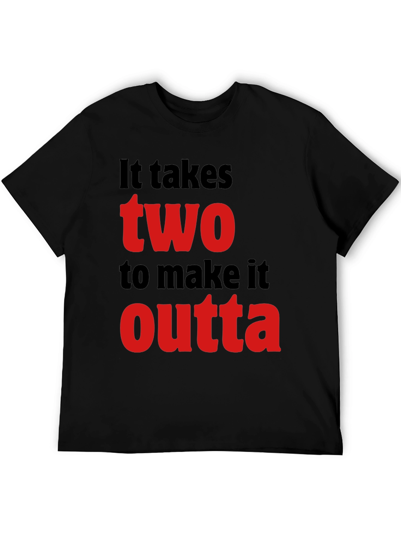 Black It Takes Two T-Shirt - Stylish Graphic Tee view 5