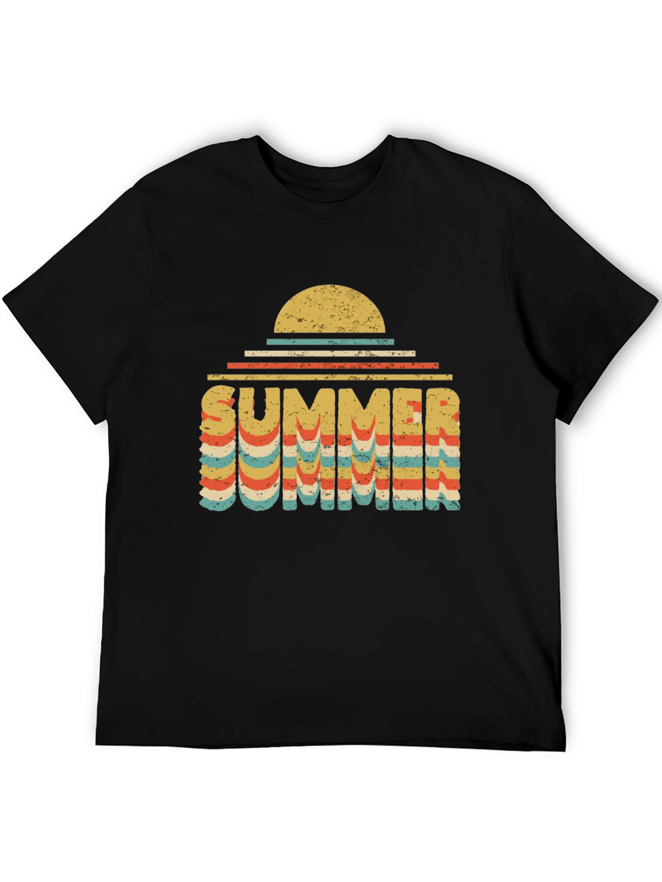 Black Retro Summer T-Shirt view 5