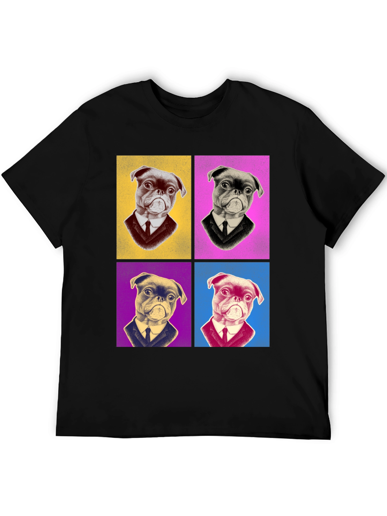 Black Pop Art Pug T-Shirt - Stylish Graphic Tee view 5