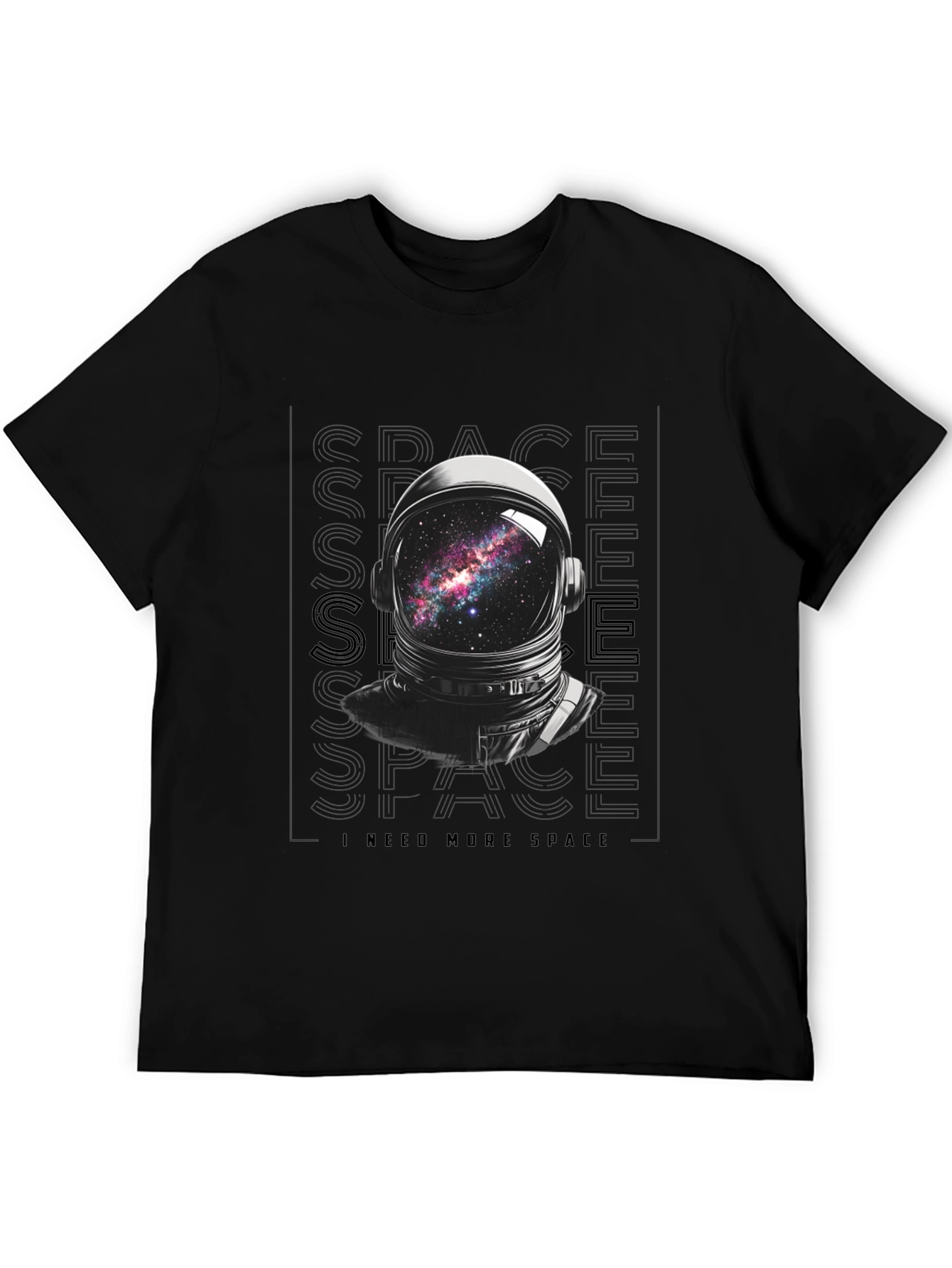 Black Astronaut Galaxy T-Shirt - I Need More Space Tee view 5