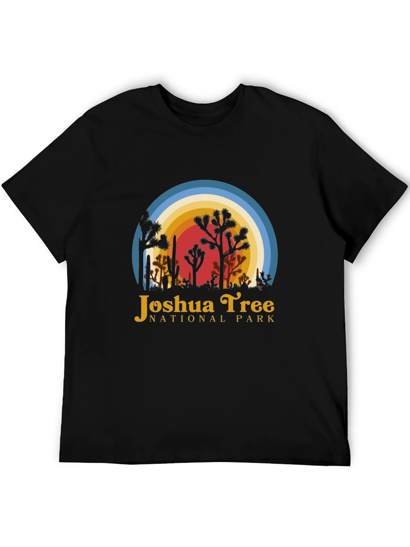 Black Joshua Tree National Park T-Shirt view 5