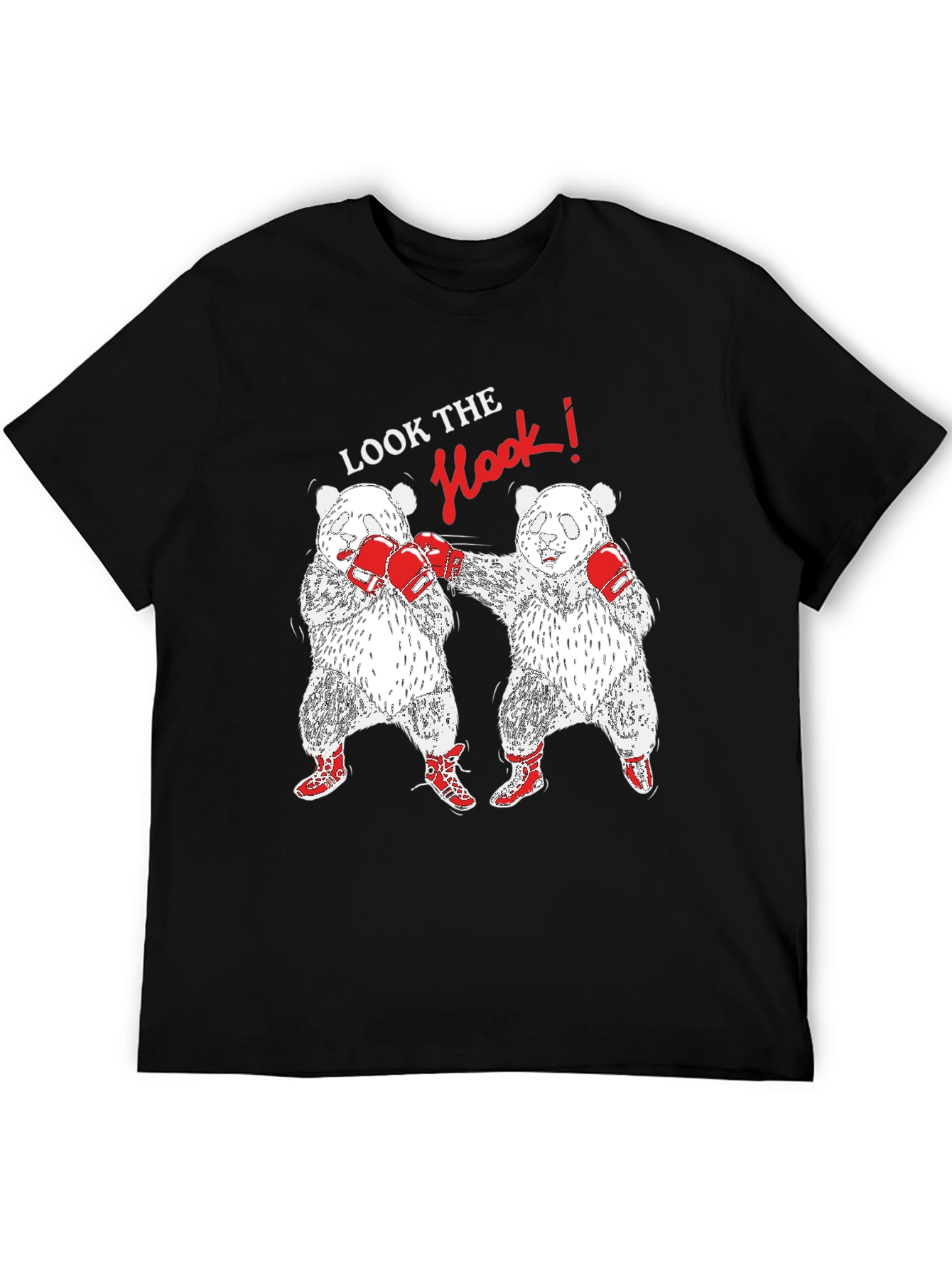 Black Panda Boxing T-Shirt: Look The Hook! view 5