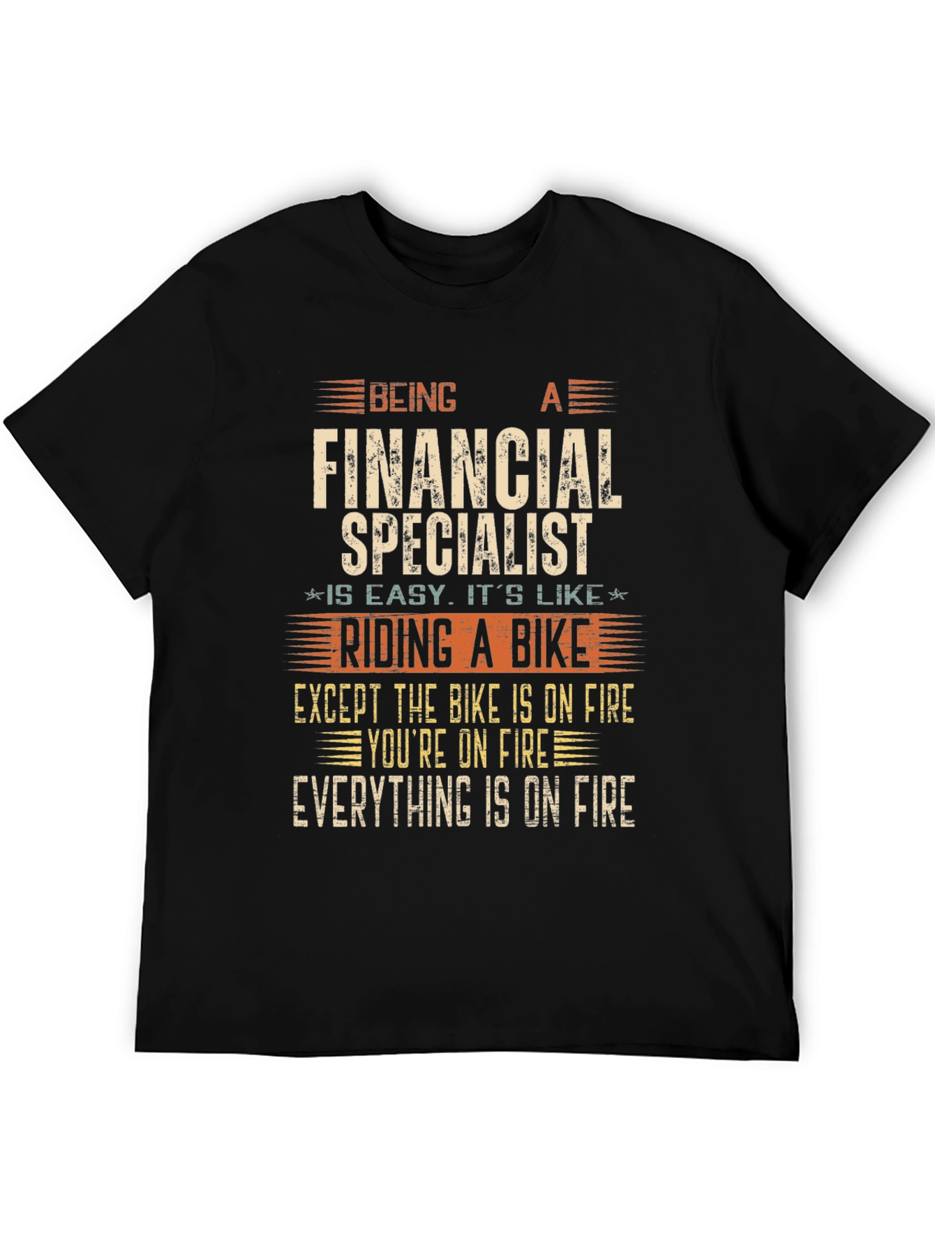 Black Financial Specialist Funny T-Shirt view 5