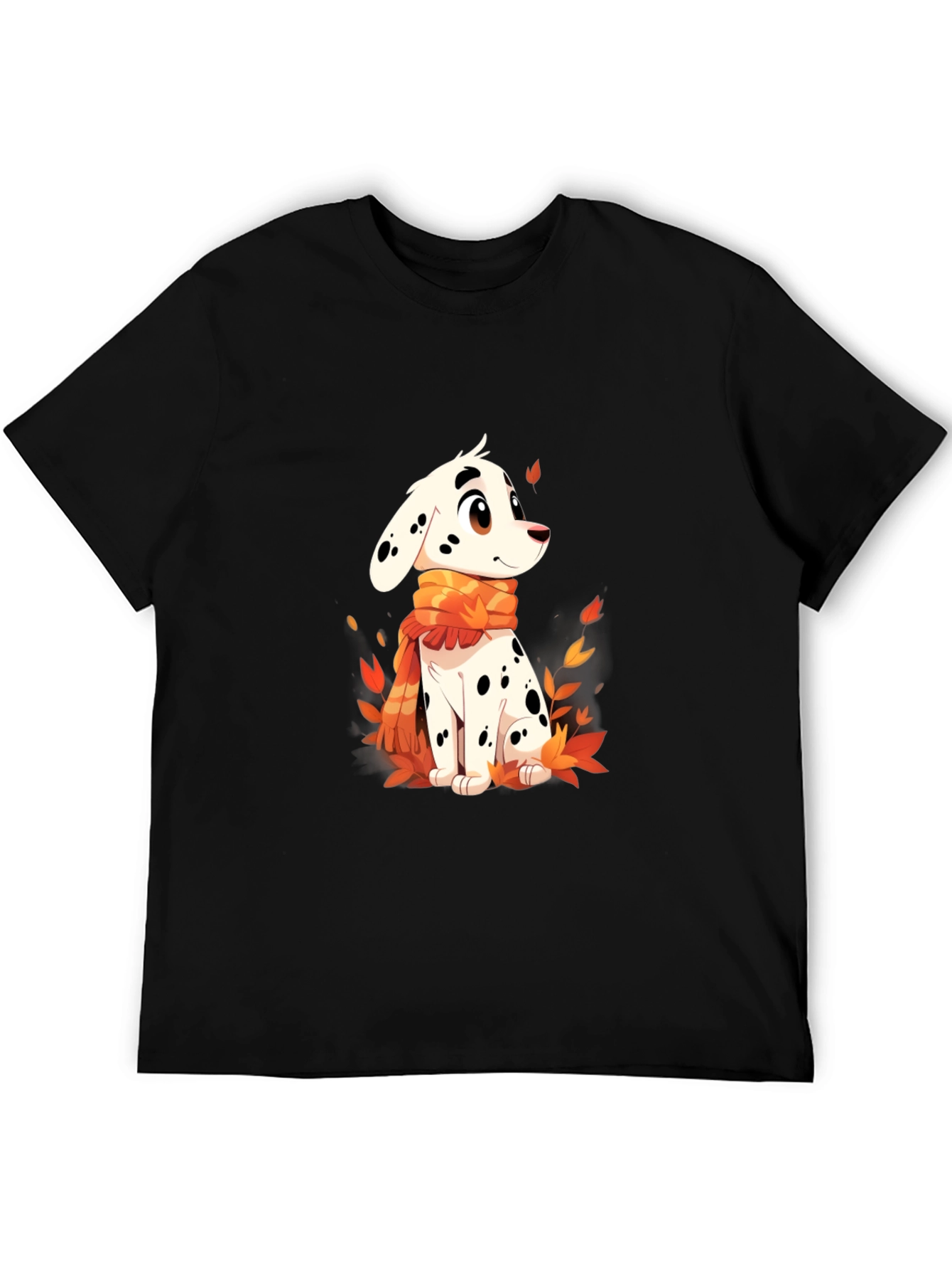 Black Dalmatian Puppy T-Shirt - Cute Cartoon Dog view 5