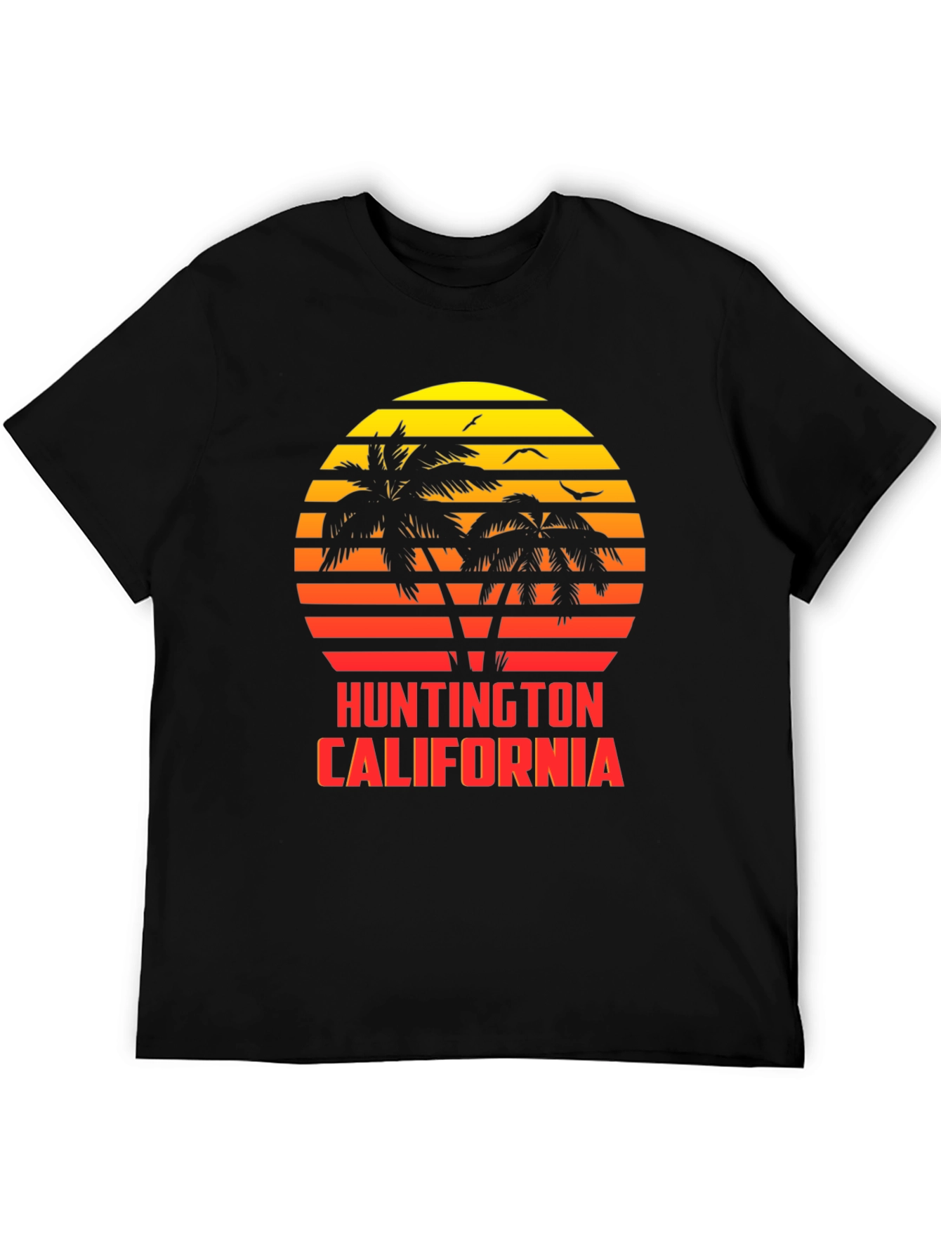 Black Huntington California Sunset Tee view 5