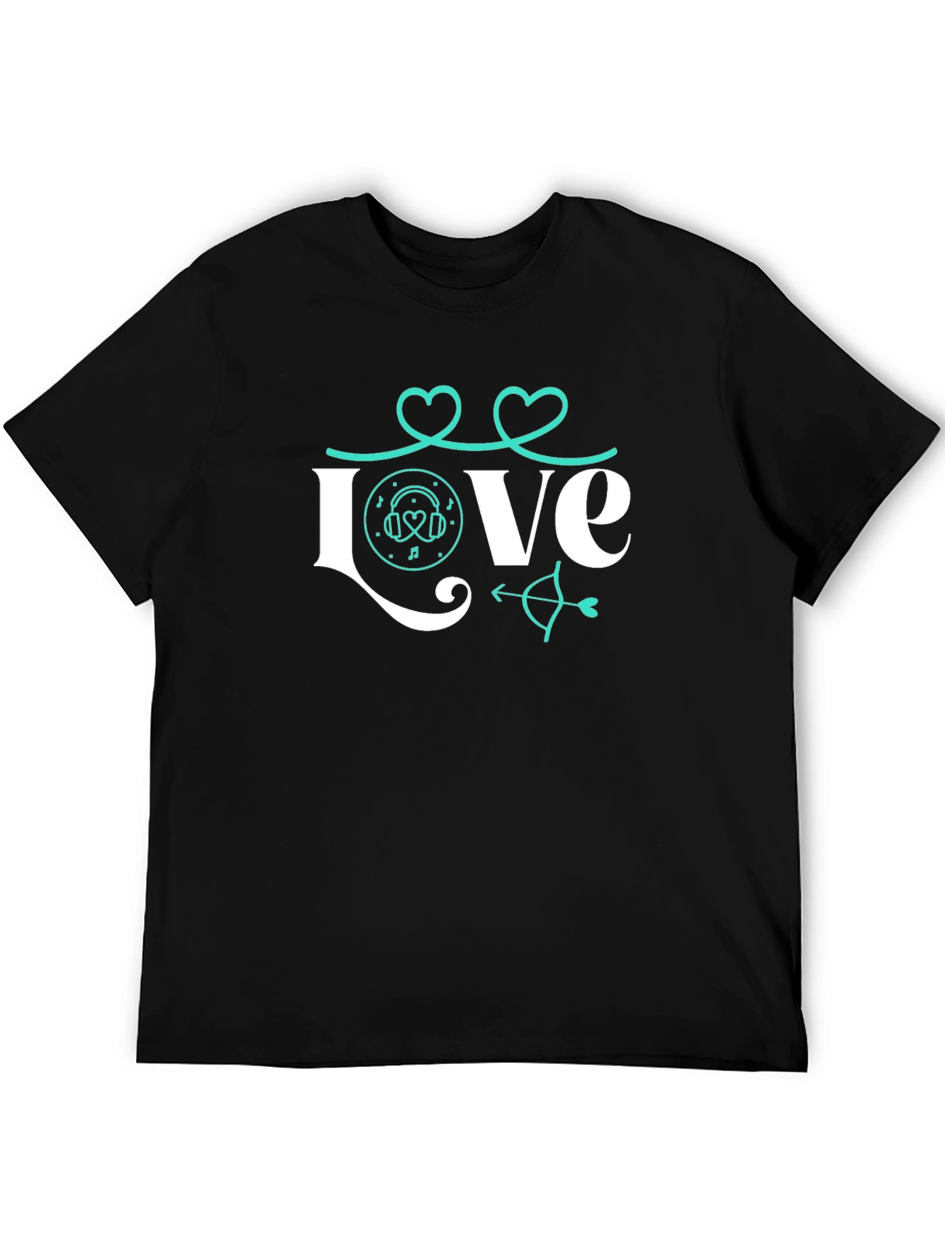 Black Love Music Valentine's Day Graphic Tee view 5