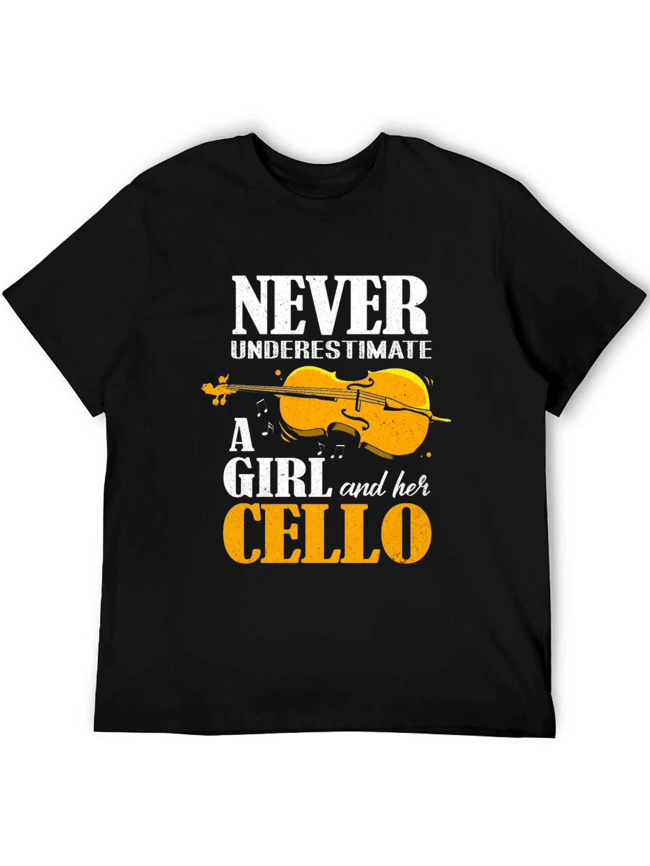 Black Never Underestimate A Girl And Her Cello T-Shirt view 5
