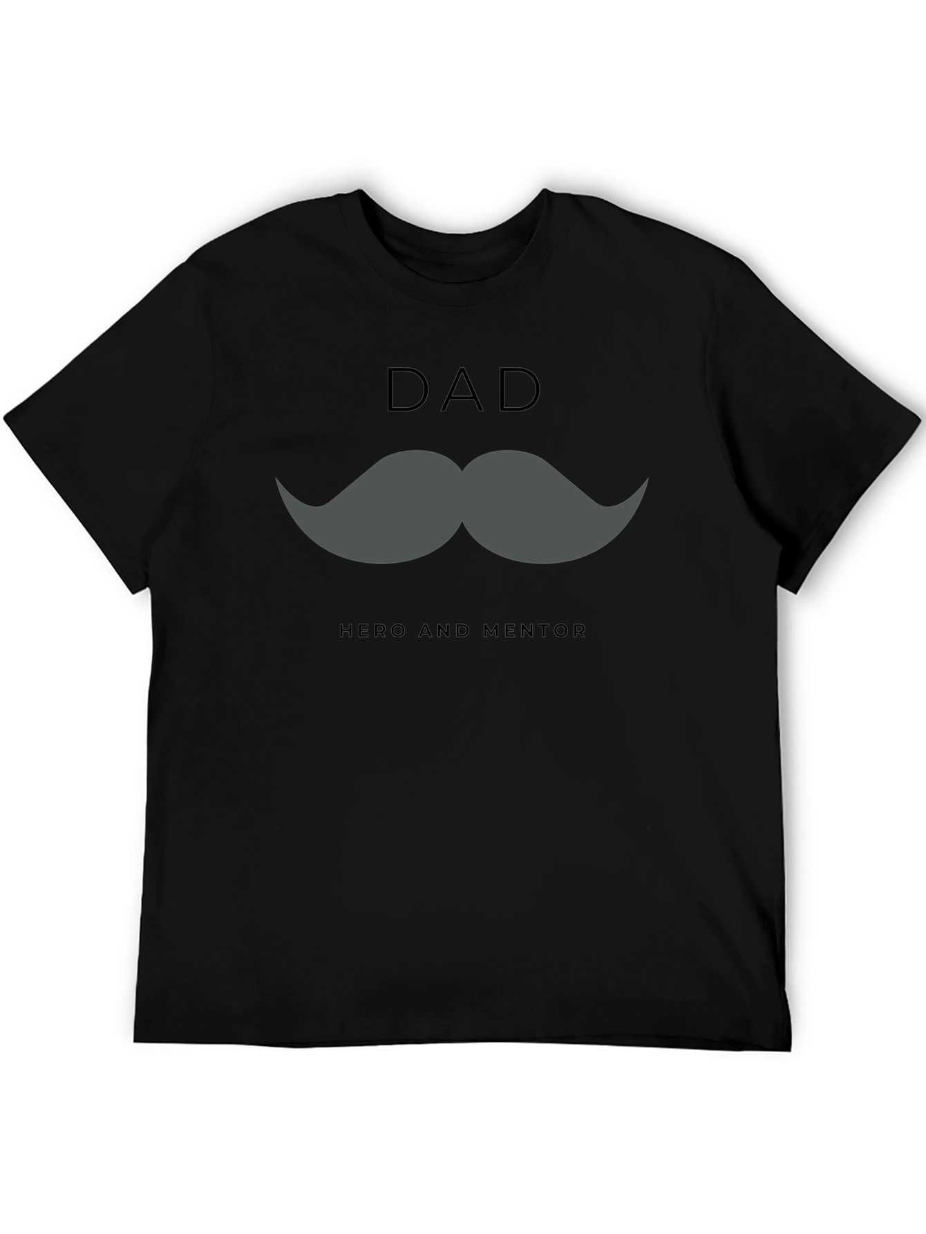 Black Dad Hero & Mentor Graphic T-Shirt - Black view 5