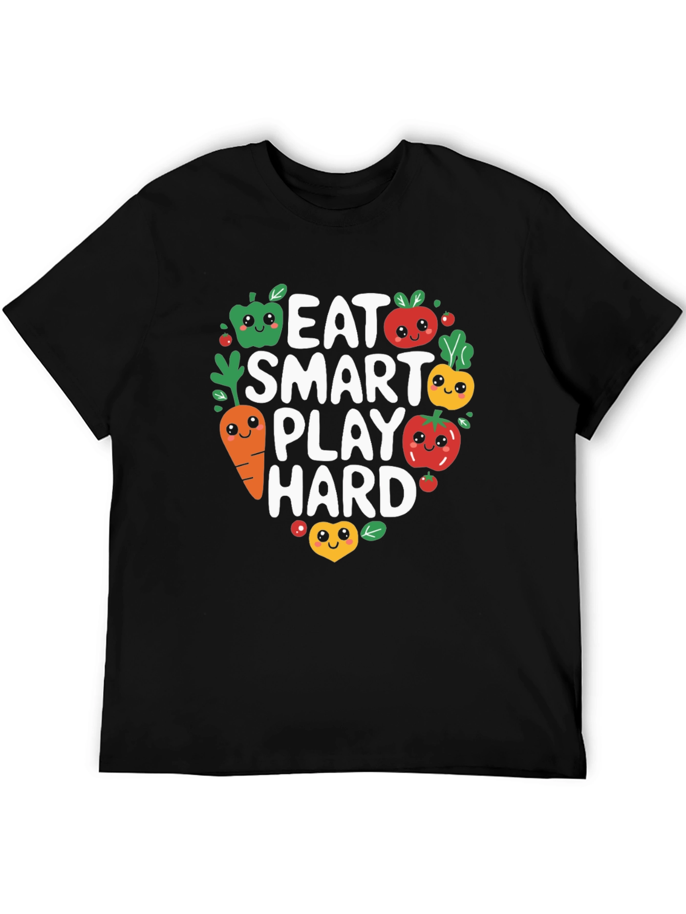 Black Eat Smart Play Hard T-Shirt view 5