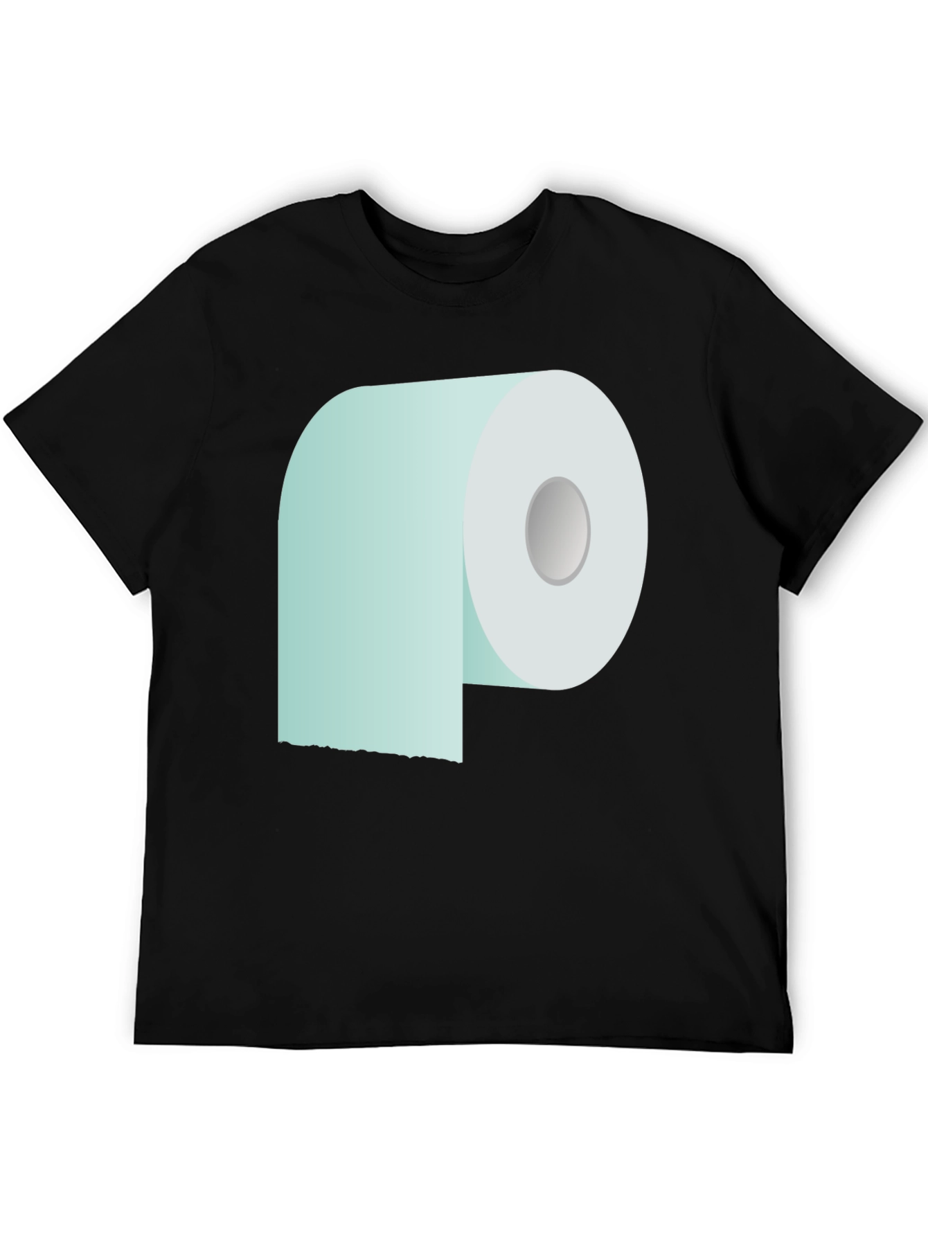 Black Toilet Paper Graphic Tee - Novelty Comfort view 5