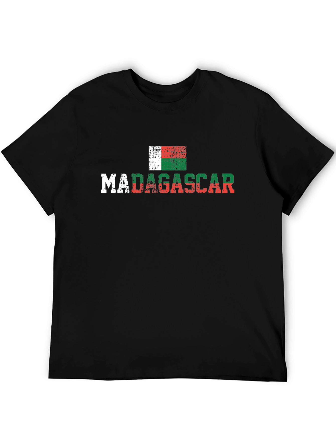 Black Madagascar Flag T-Shirt Black Cotton Graphic Tee view 5