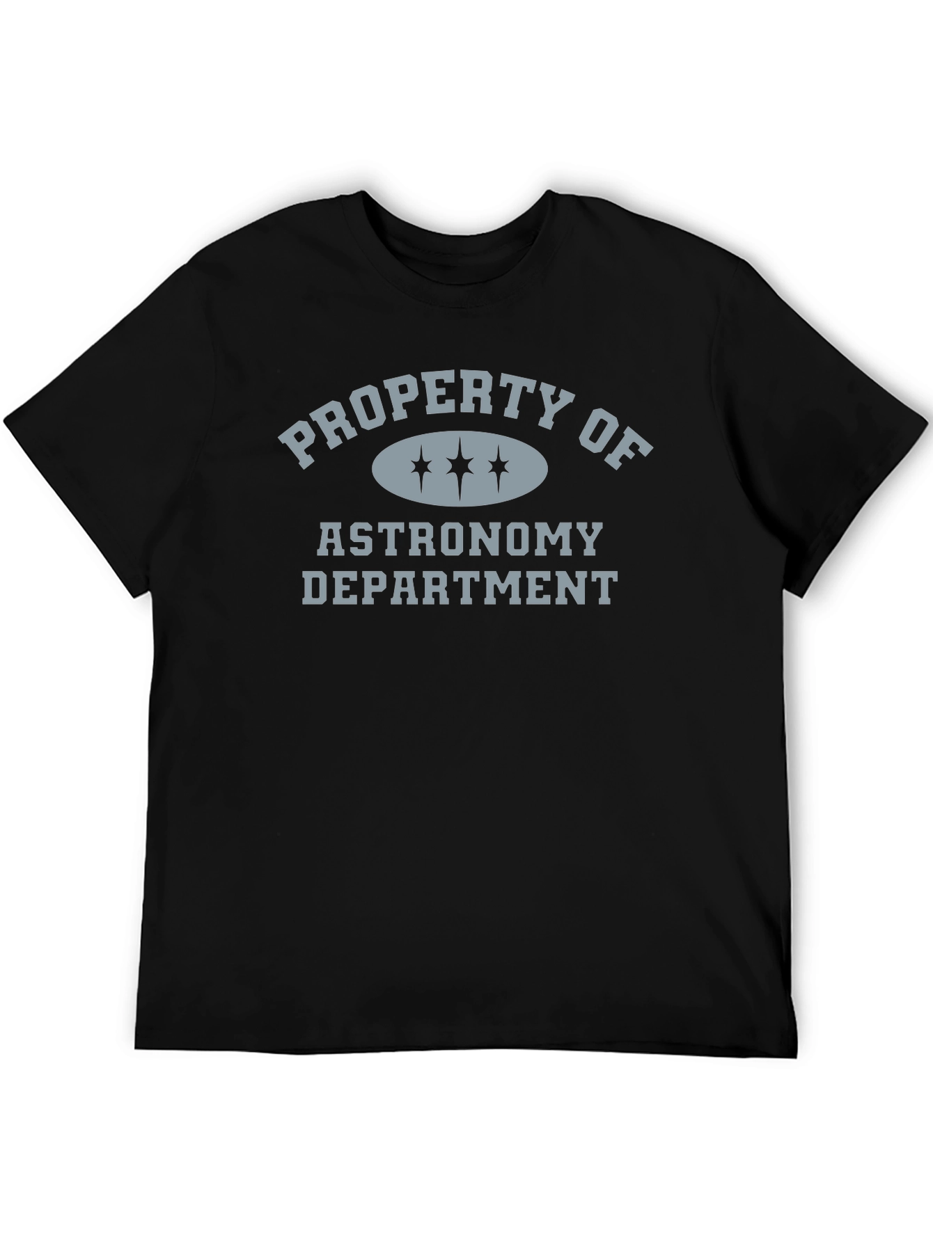Black Astronomy Department T-Shirt - Property Of Design view 5