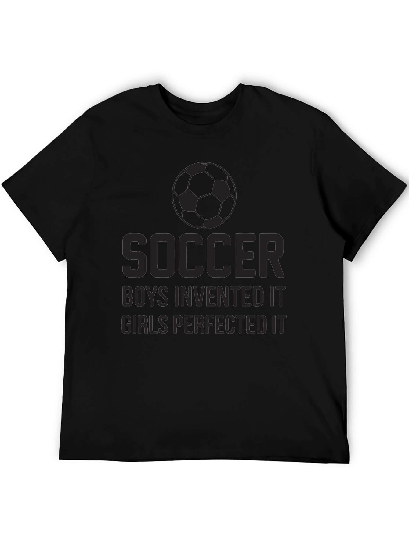 Black Soccer Boys Invented It T-Shirt view 5