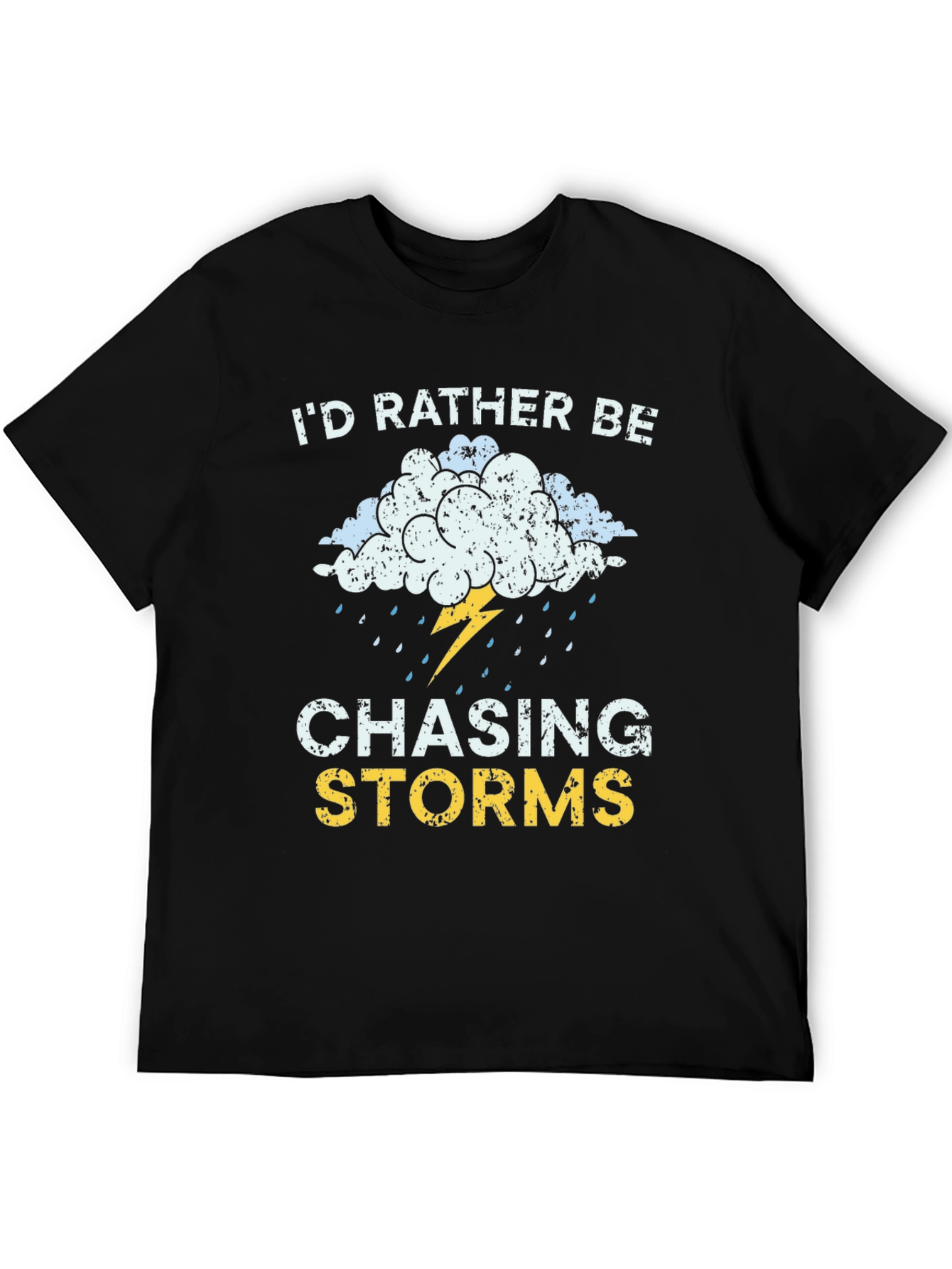 Black Chasing Storms Graphic T-Shirt view 5