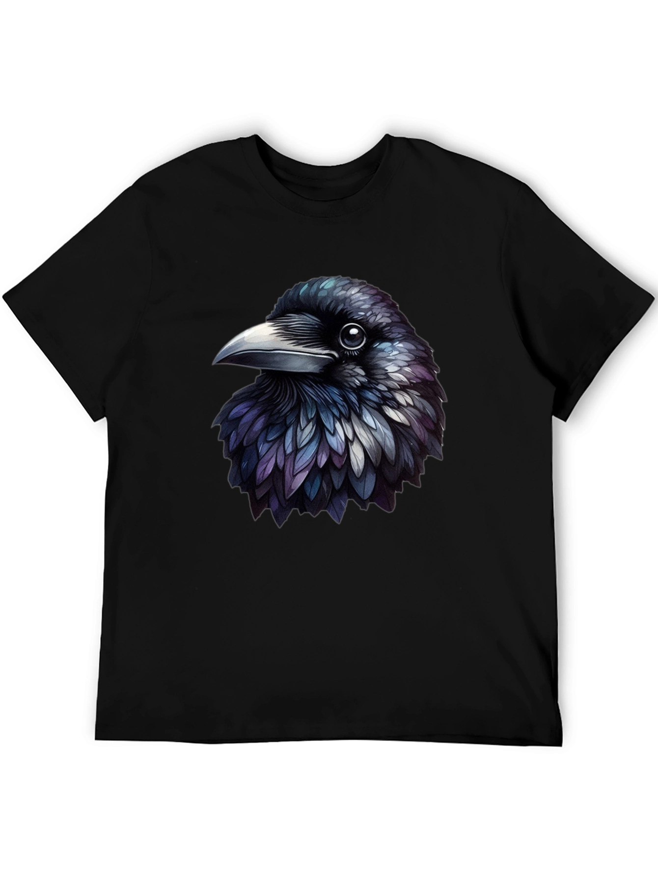 Black Raven Graphic Tee - Unique Bird Design view 5