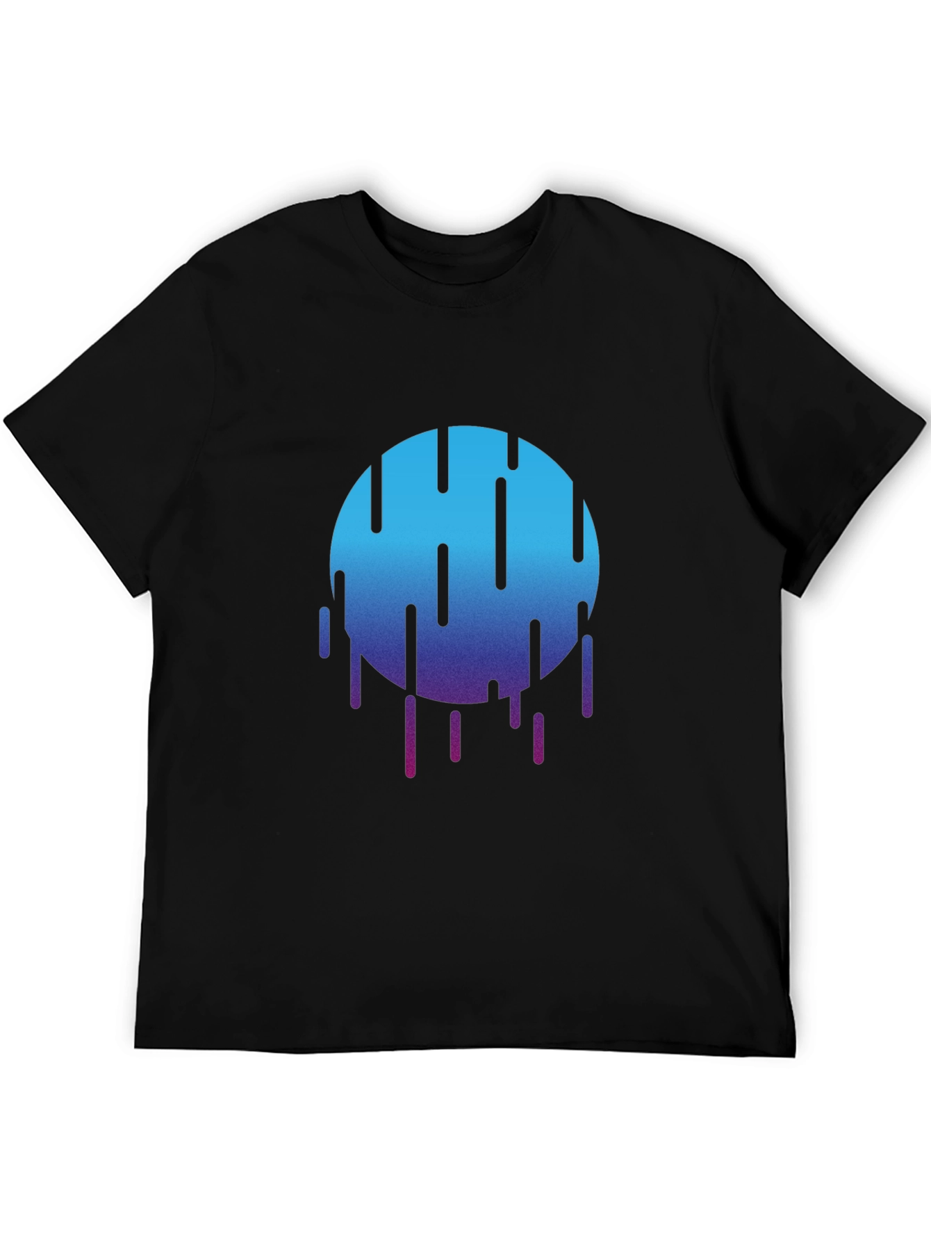 Black Abstract Gradient Circle Tee view 5