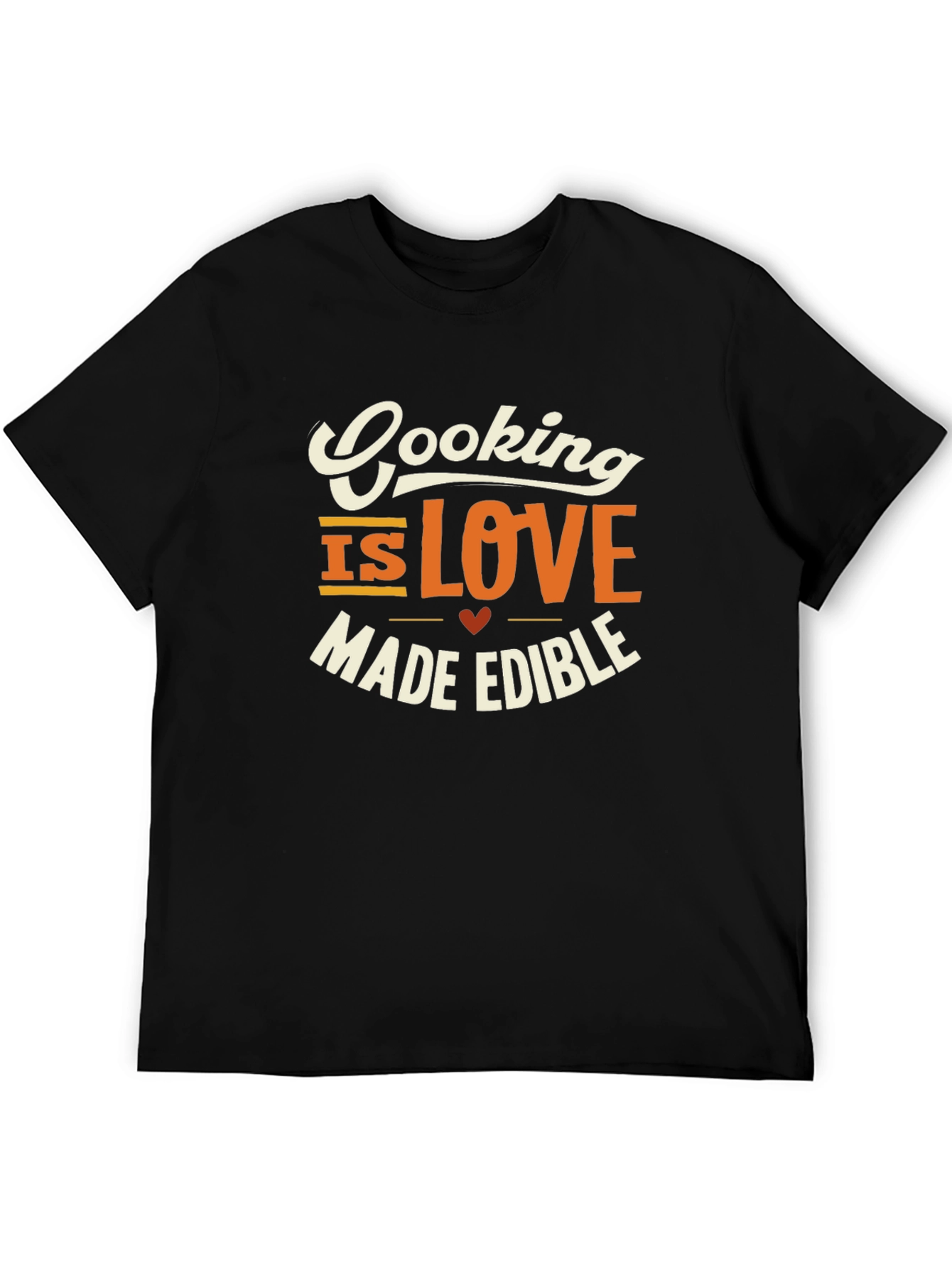 Black Cooking is Love Made Edible Graphic T-Shirt view 5