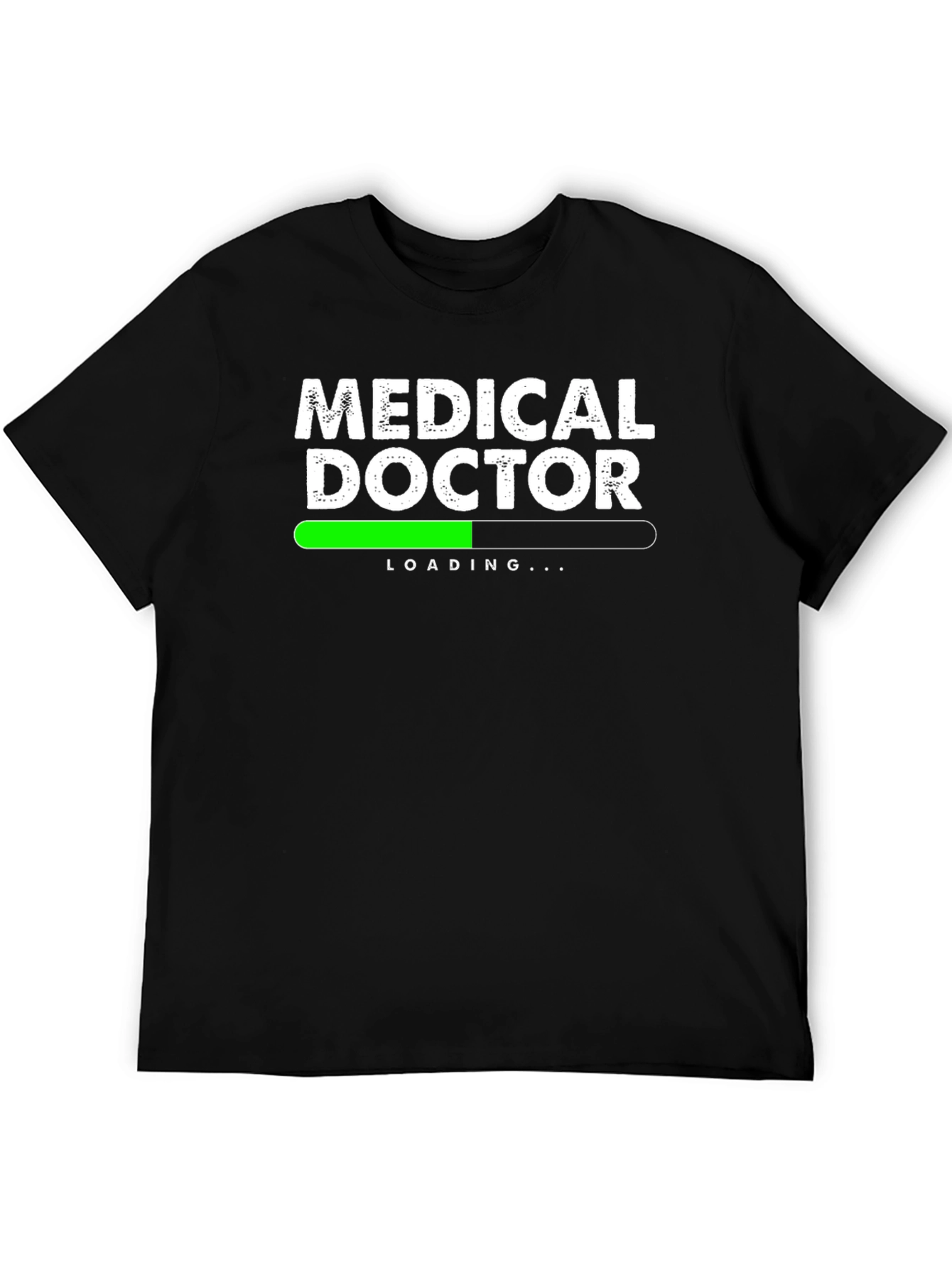Black Medical Doctor Loading Black T-Shirt view 5