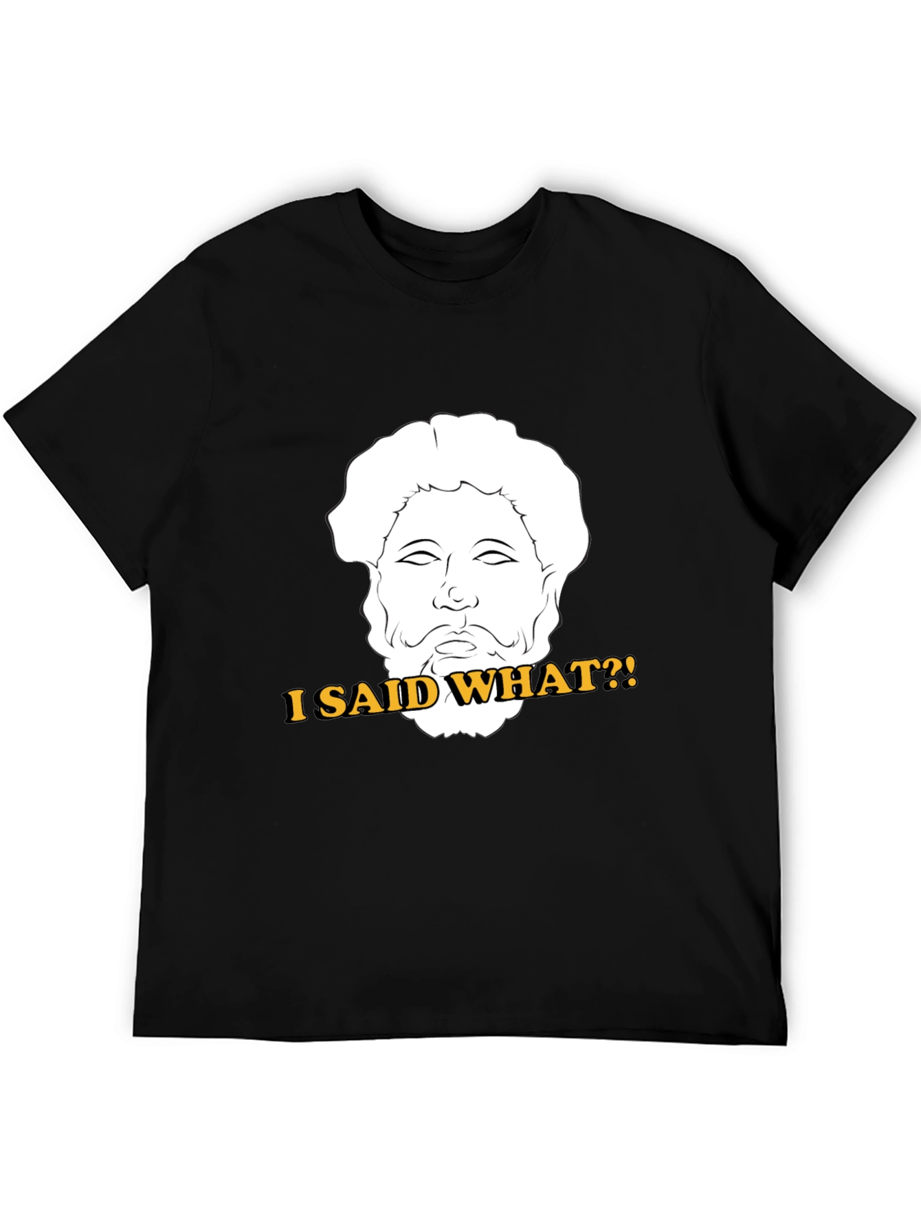 Black I Said What?! T-Shirt - Marcus Aurelius Graphic Tee view 5