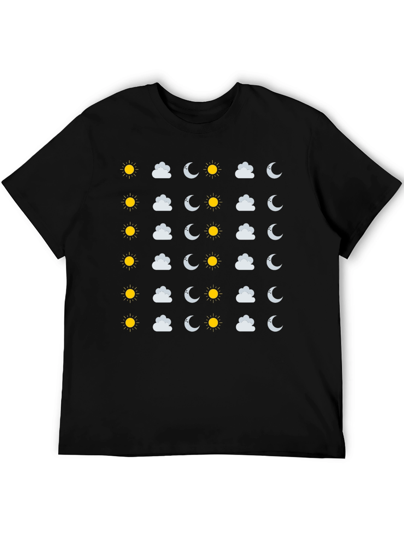 Black Weather Pattern Graphic Print Tee view 5