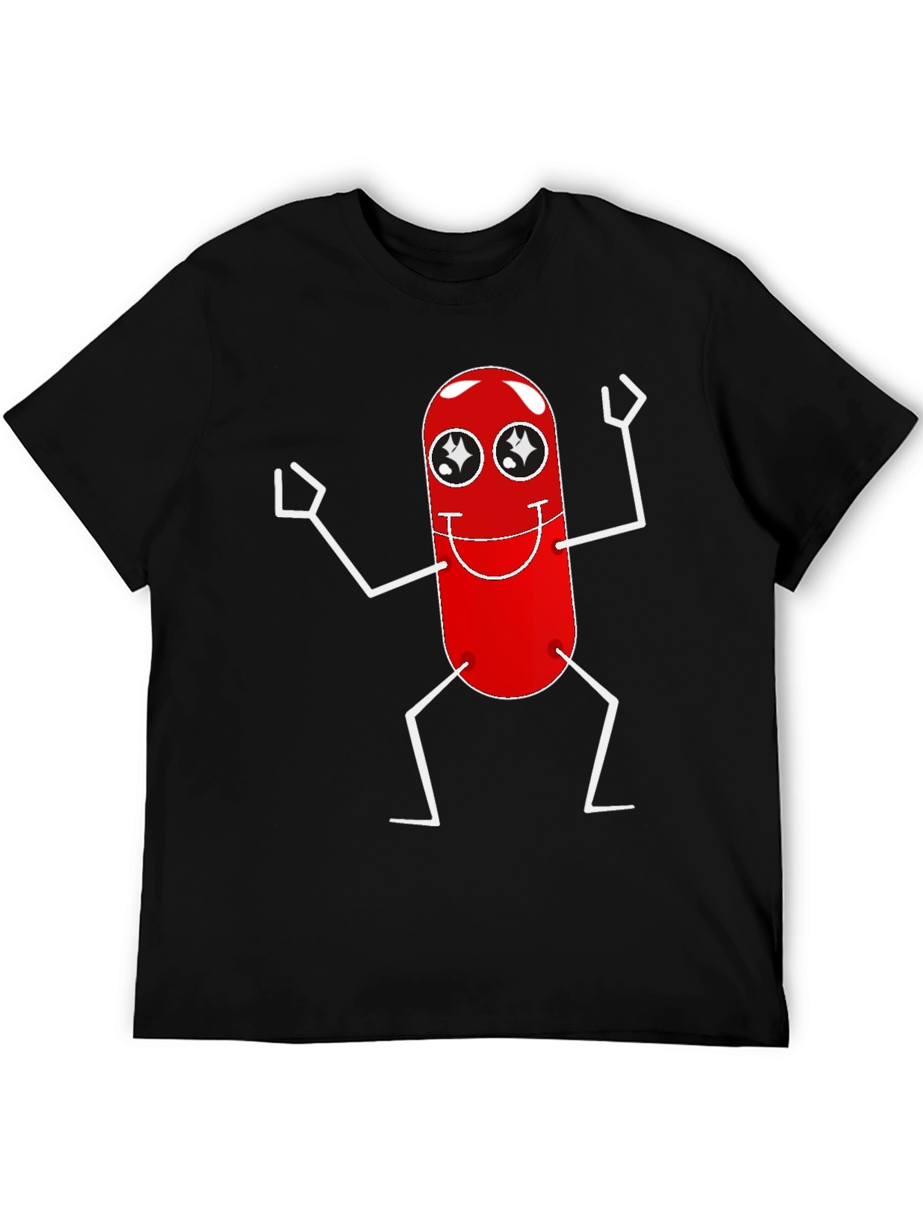 Black Cartoon Pill T-Shirt view 5