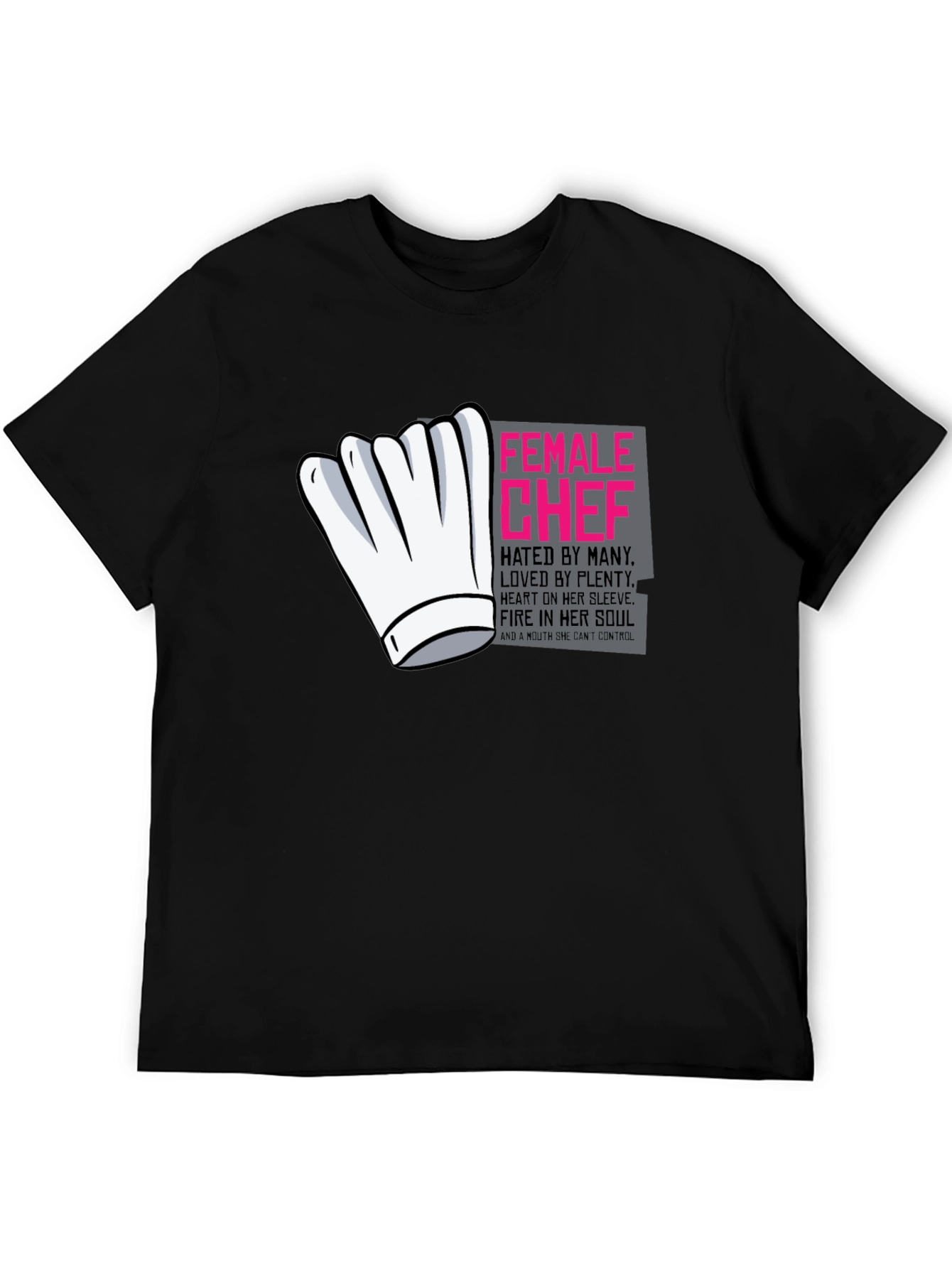 Black Female Chef Graphic T-Shirt view 5