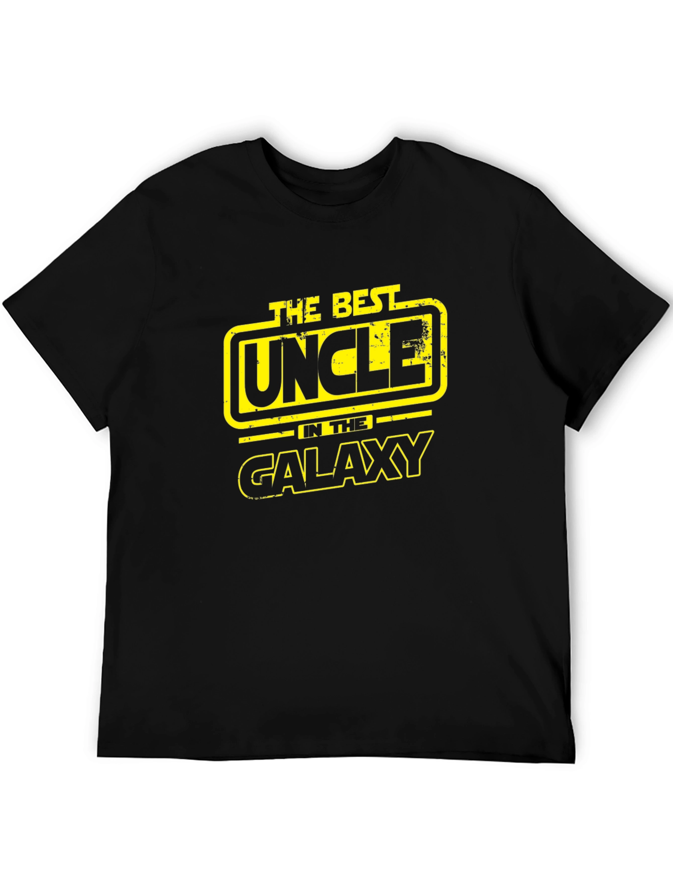 Black Best Uncle in the Galaxy Black T-Shirt view 5