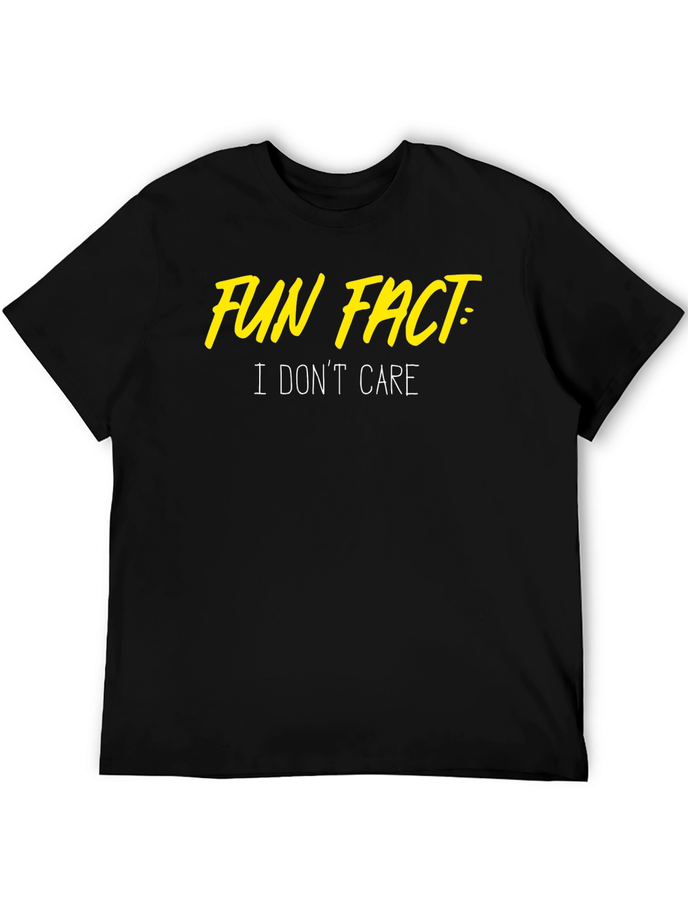 Black Fun Fact: I Don't Care T-Shirt view 5