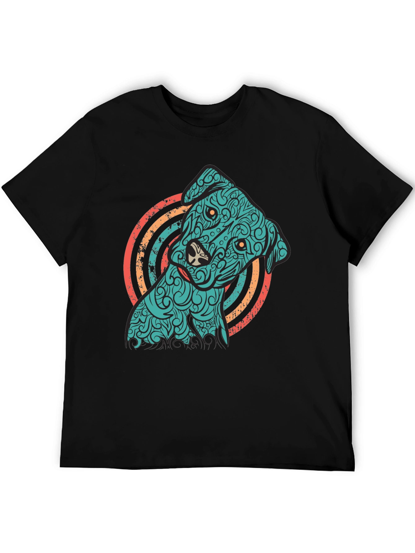Black Dog Graphic Tee - Men's Short Sleeve Crew Neck Shirt view 5