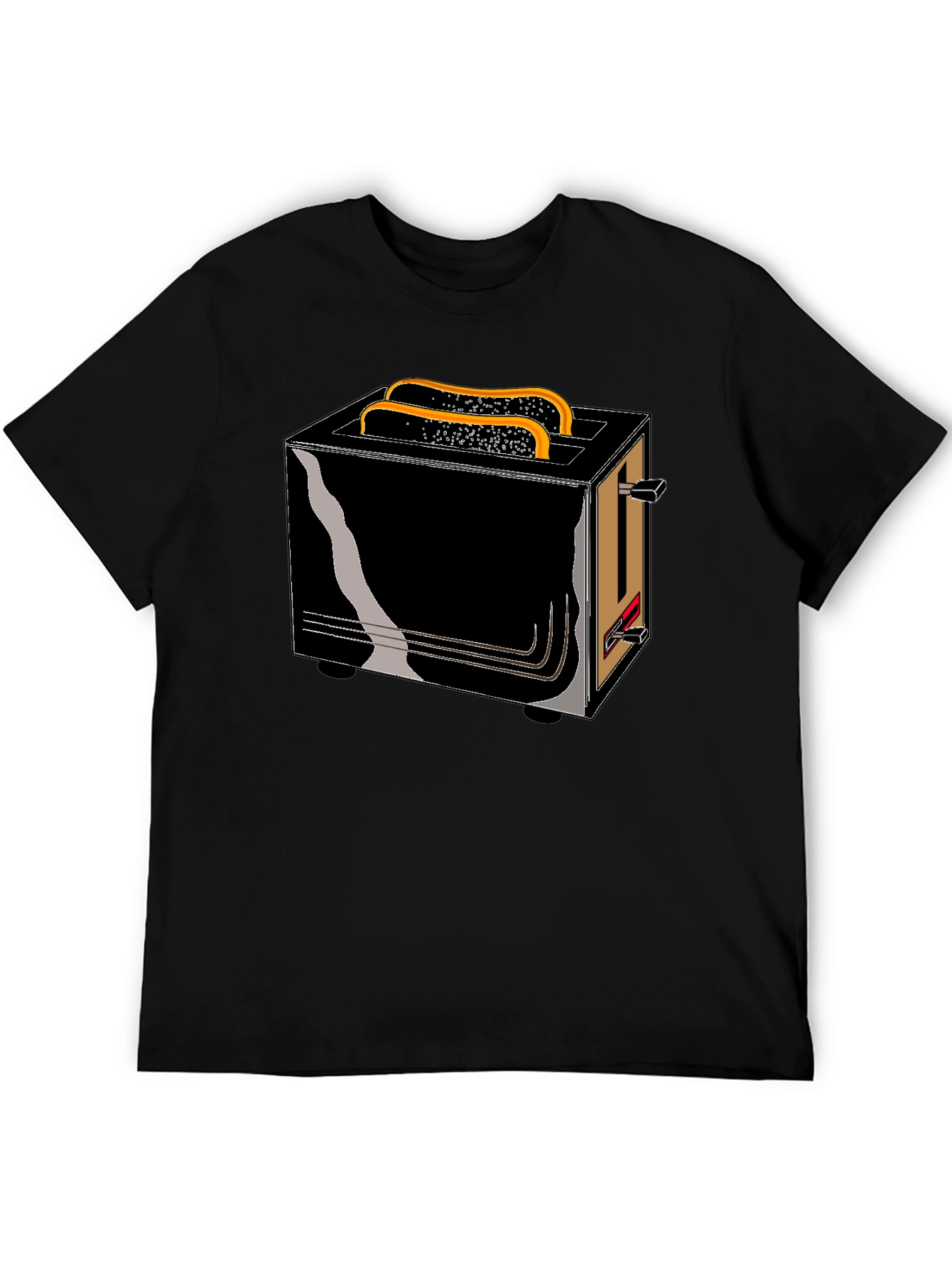 Black Toaster Graphic Tee - Breakfast Humor T-Shirt view 5
