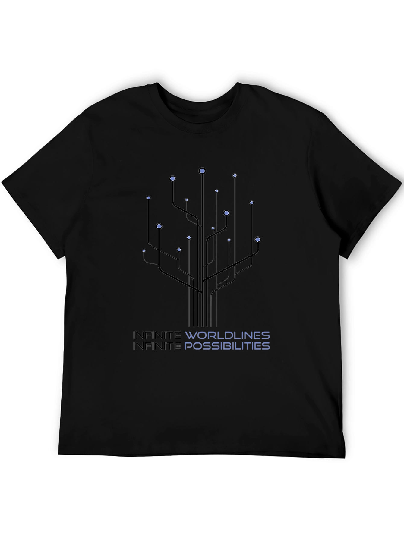 Black Infinite Worldlines T-Shirt view 5