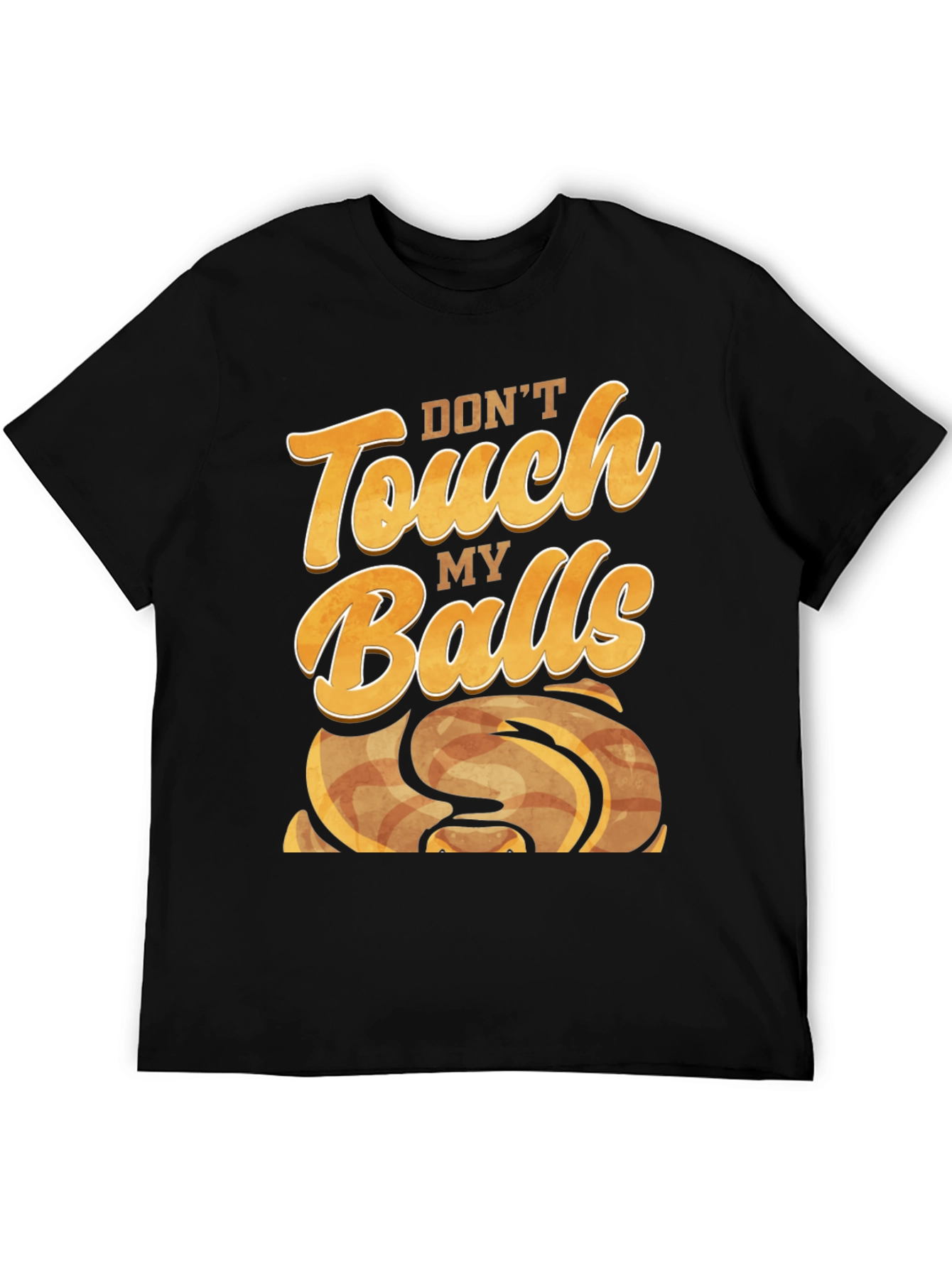 Black Don't Touch My Balls - Novelty Graphic T-Shirt view 5
