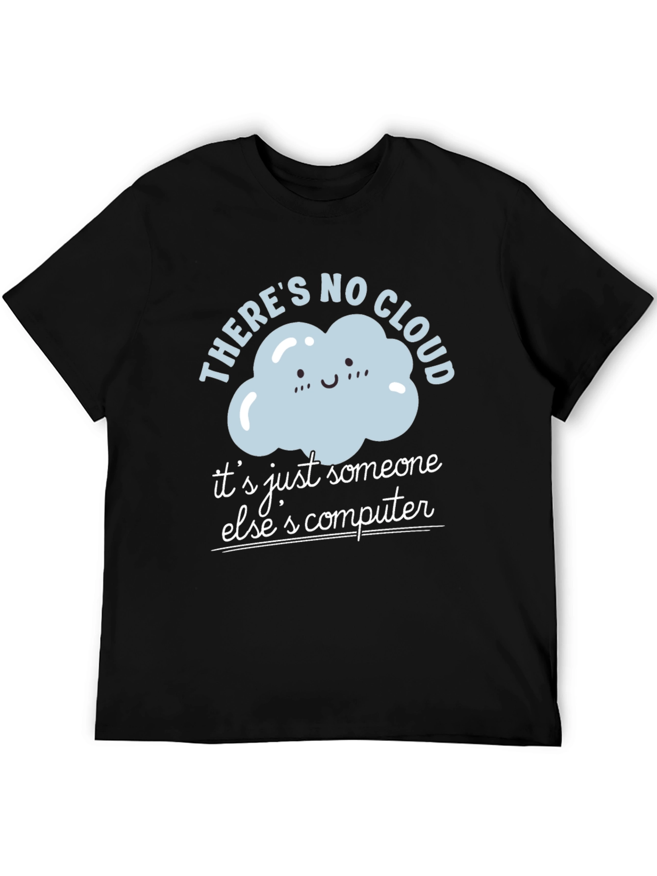 Black Funny Cloud Computing T-Shirt view 5